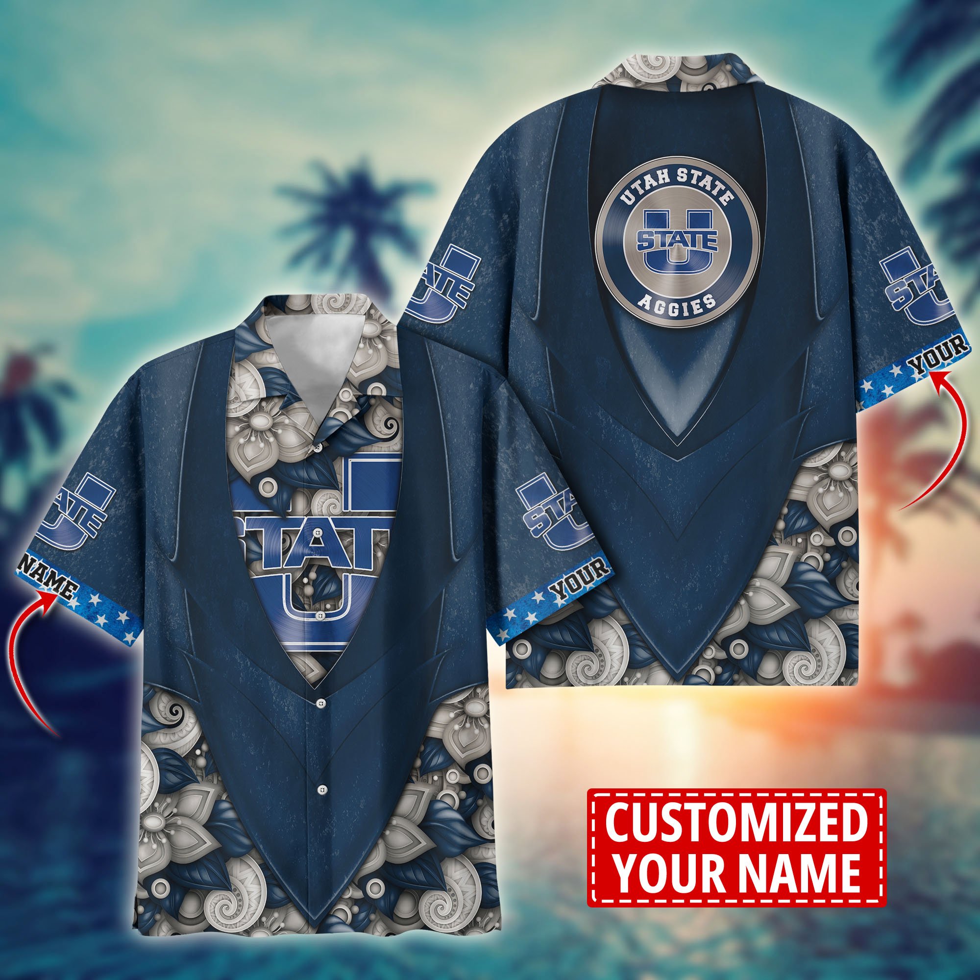 Utah State Aggies Custom Aloha Shirt Trending Summer. Gift For Fan H58002