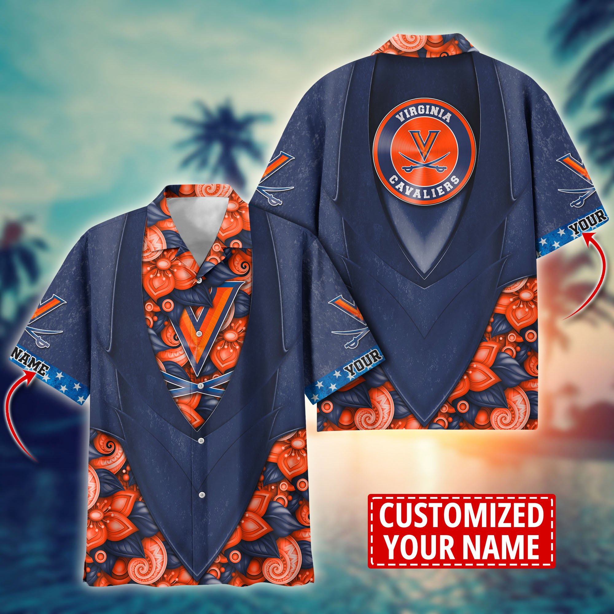 Virginia Cavaliers Custom Aloha Shirt Trending Summer. Gift For Fan H58002