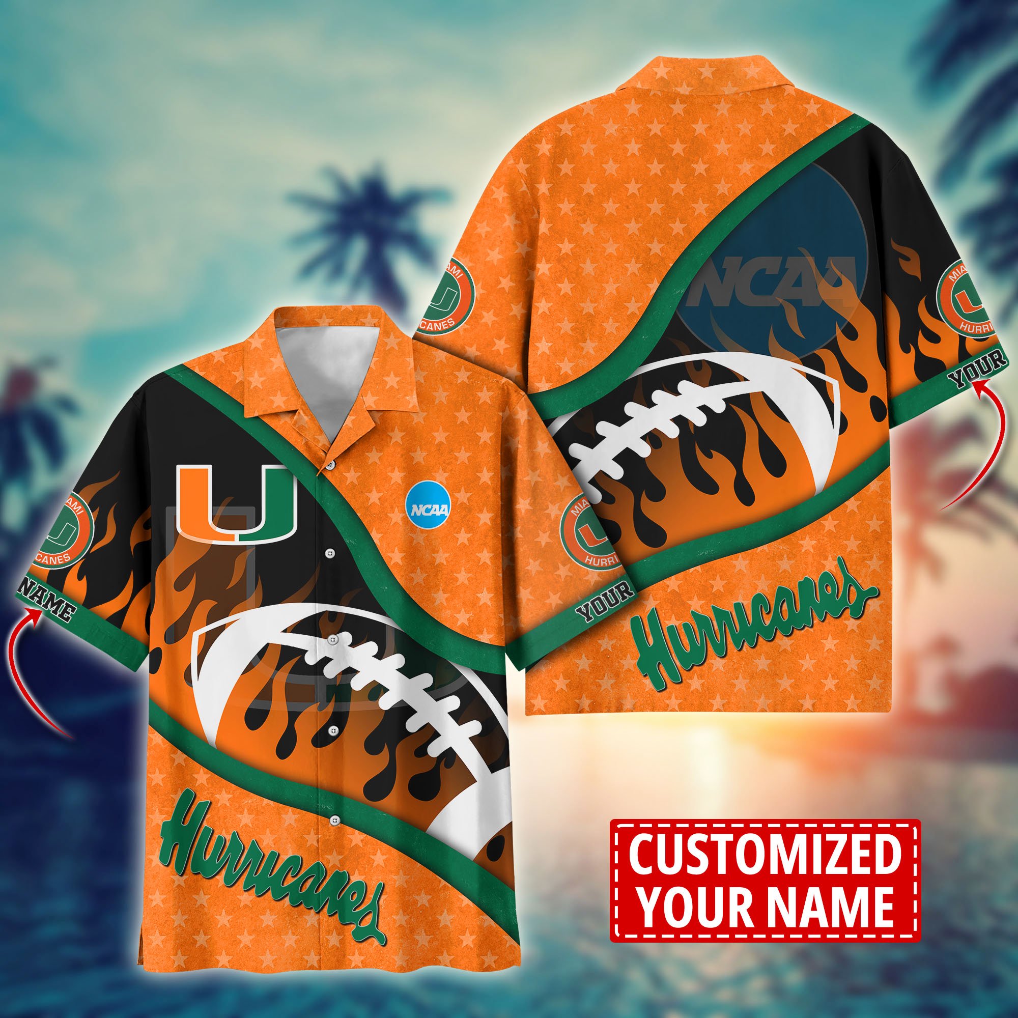 Miami Hurricanes Custom Aloha Shirt Trending Summer. Gift For Fan H58111