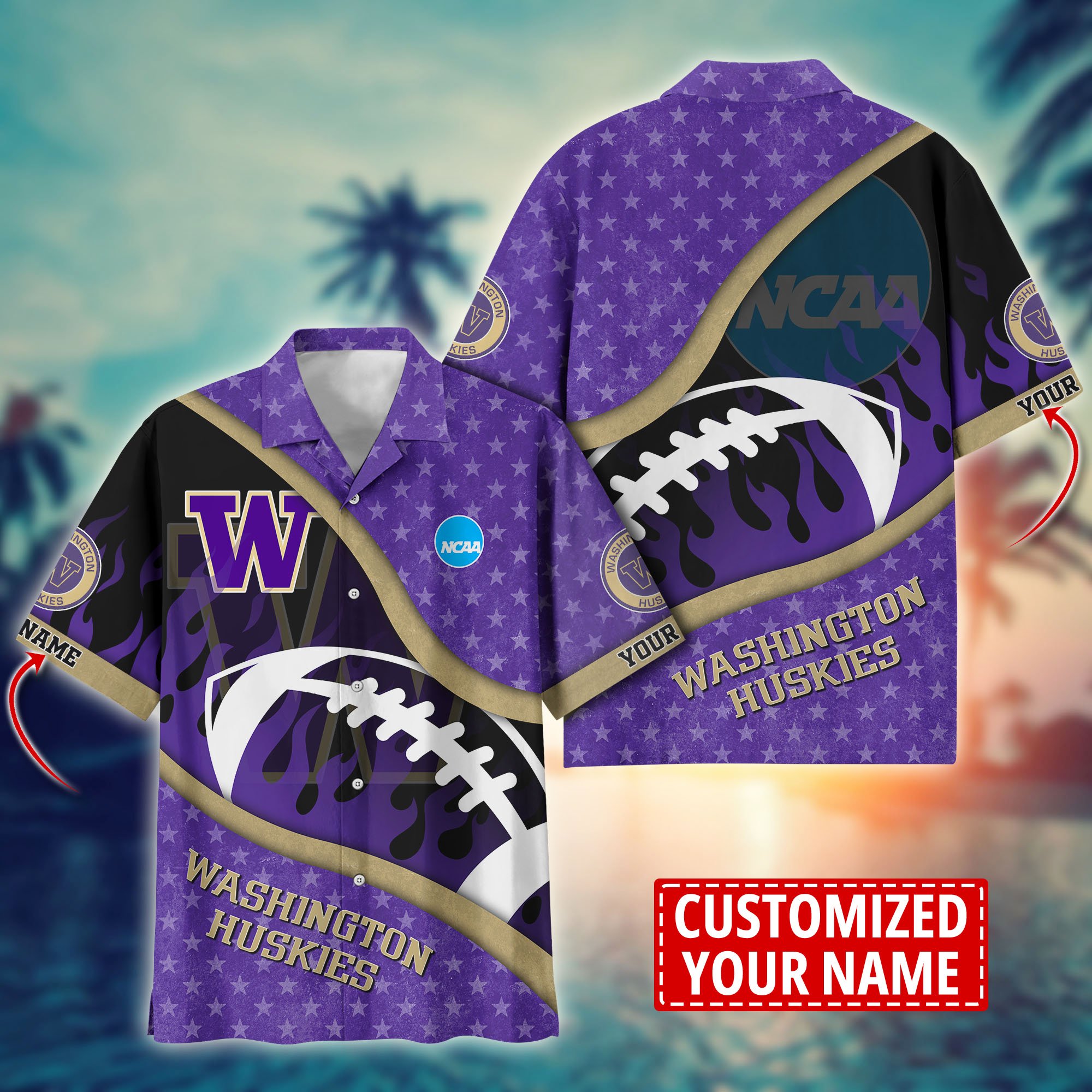 Washington Huskies Custom Aloha Shirt Trending Summer. Gift For Fan H58111