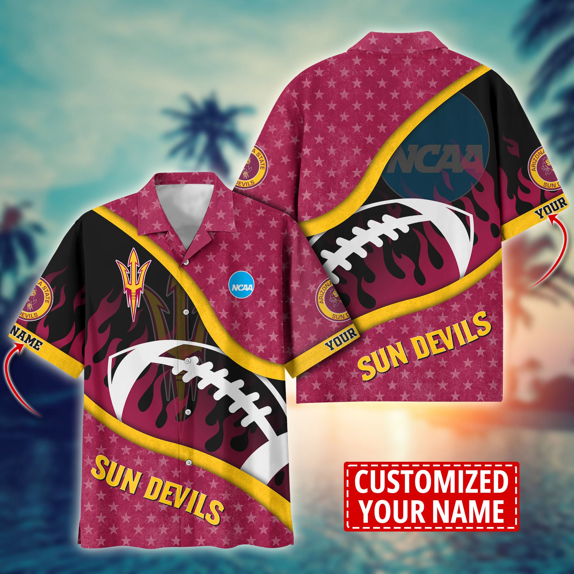 Arizona State Sun Devils Custom Aloha Shirt Trending Summer. Gift For Fan H58111