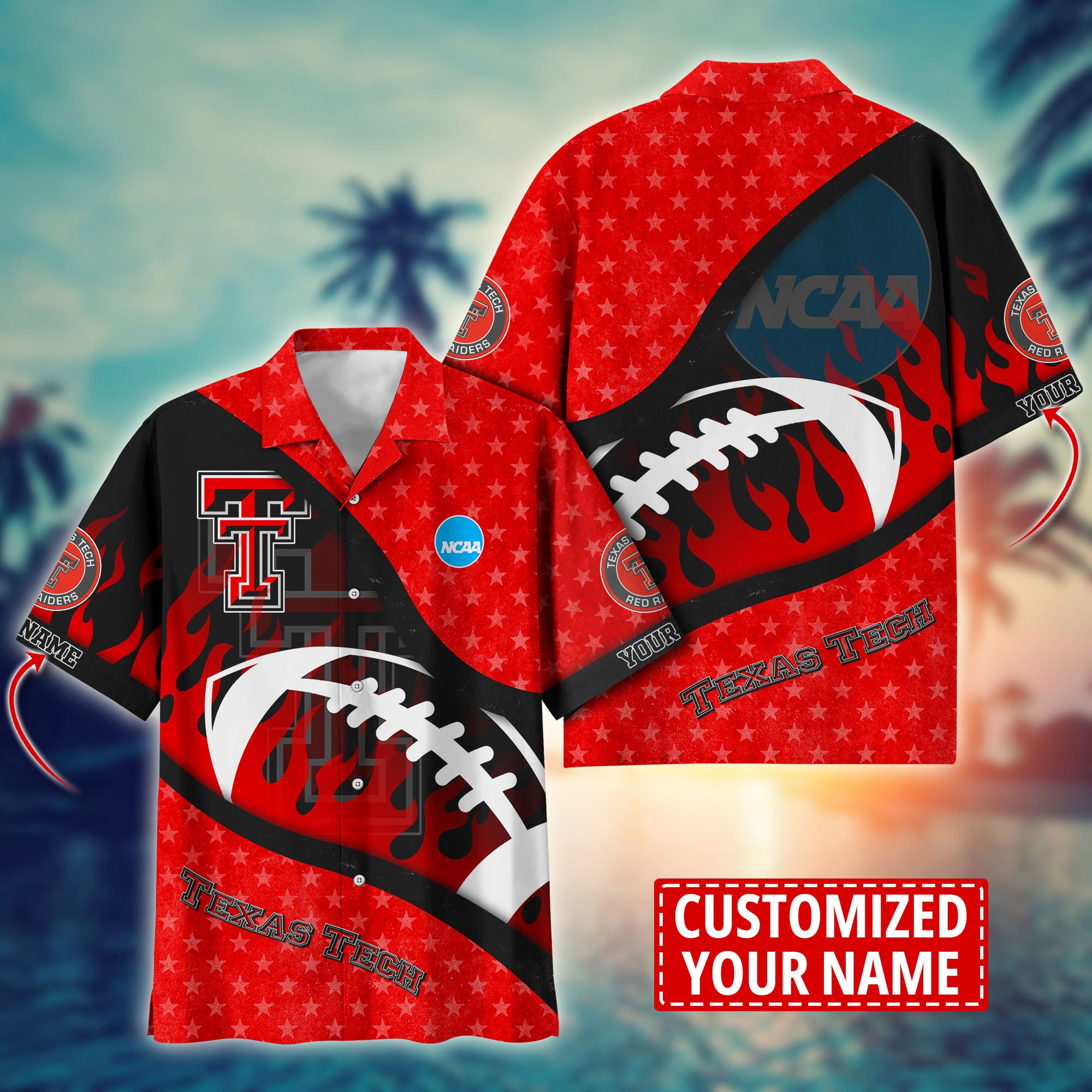 Texas Tech Red Raiders Custom Aloha Shirt Trending Summer. Gift For Fan H58111