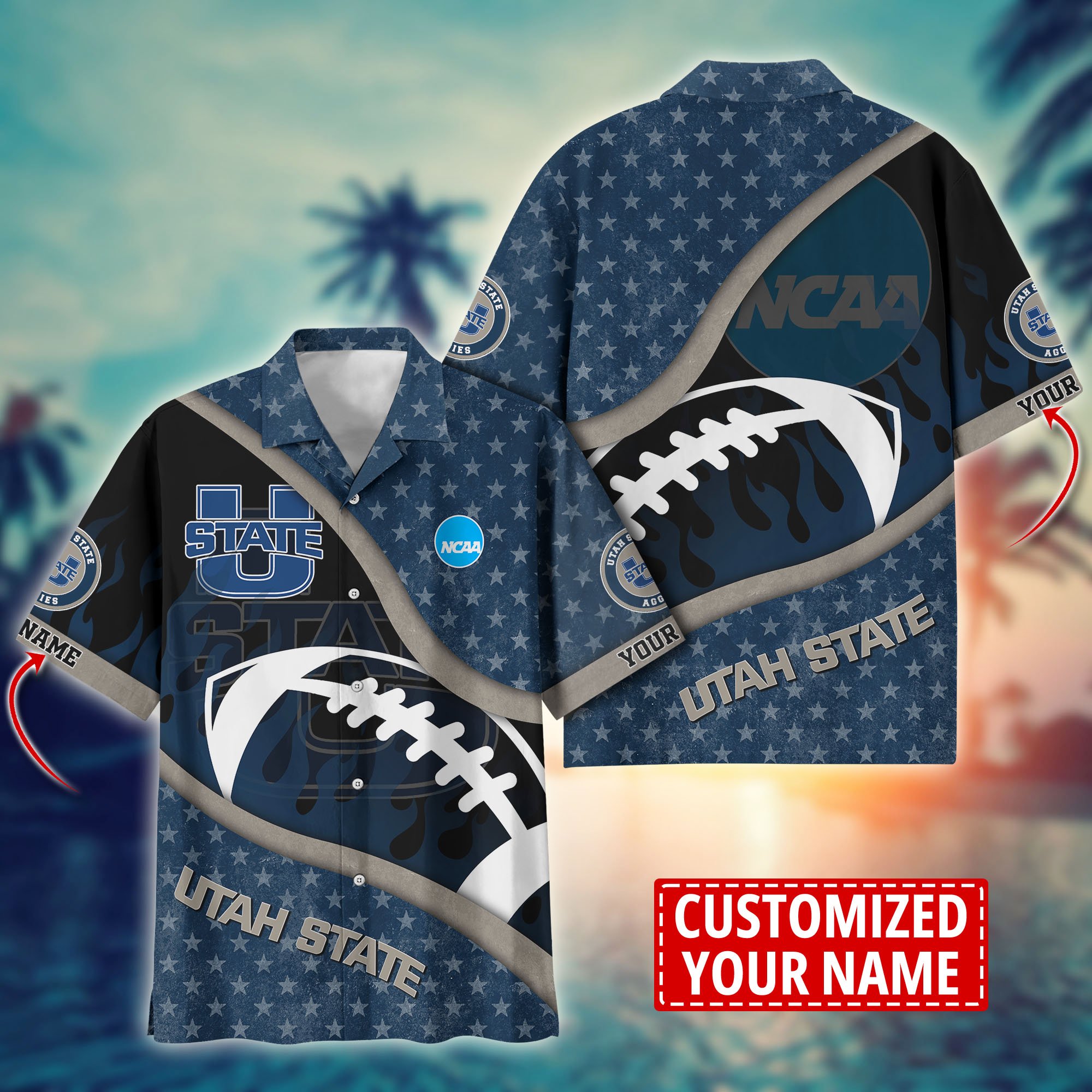 Utah State Aggies Custom Aloha Shirt Trending Summer. Gift For Fan H58111