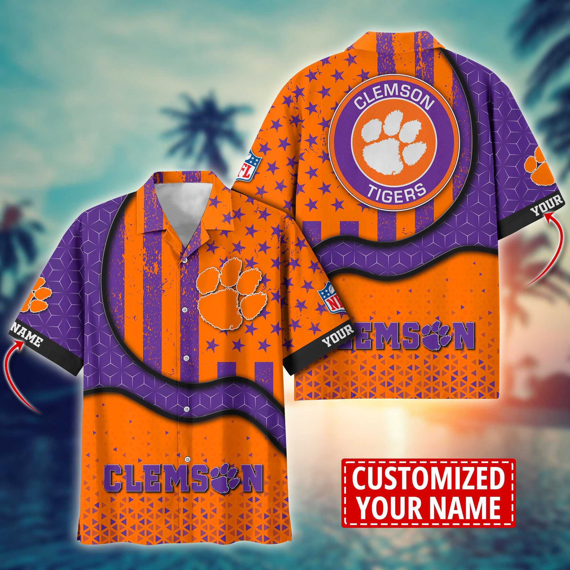 Clemson Tigers Aloha Shirt Trending Summer. Custom Summer Football Shirts H58141