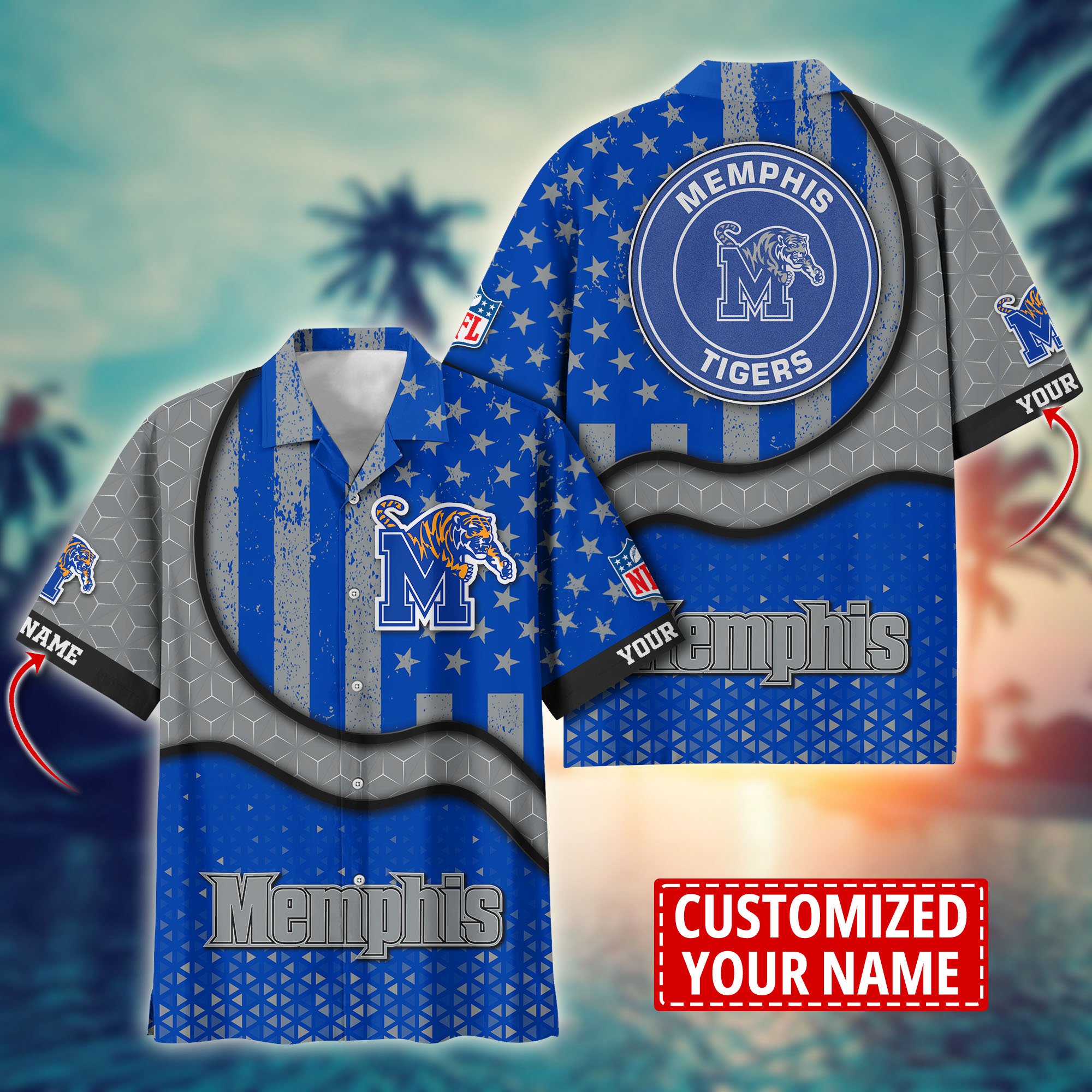 Memphis Tigers Aloha Shirt Trending Summer. Custom Summer Football Shirts H58141