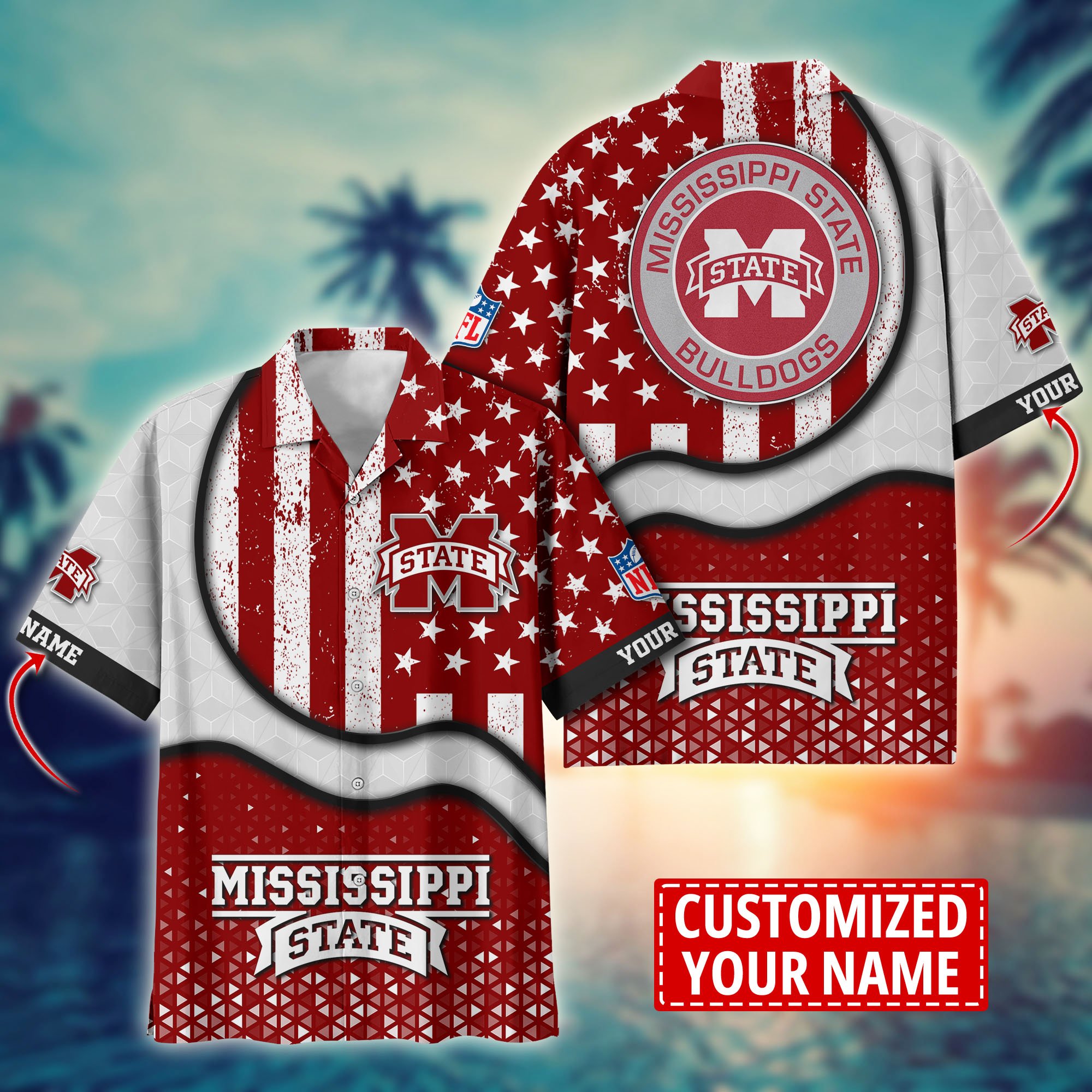 Mississippi State Bulldogs Aloha Shirt Trending Summer. Custom Summer Football Shirts H58141