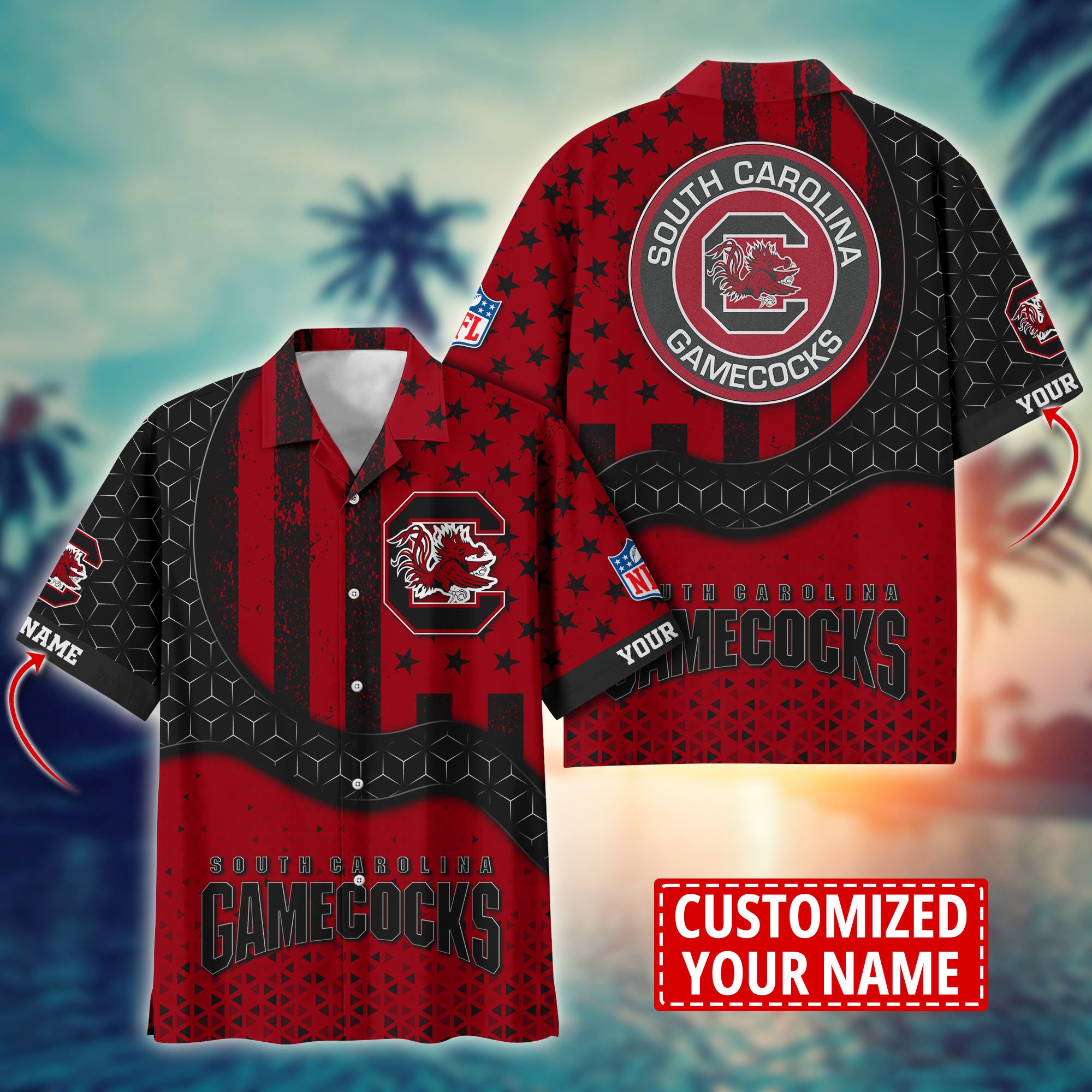 South Carolina Gamecocks Aloha Shirt Trending Summer. Custom Summer Football Shirts H58141