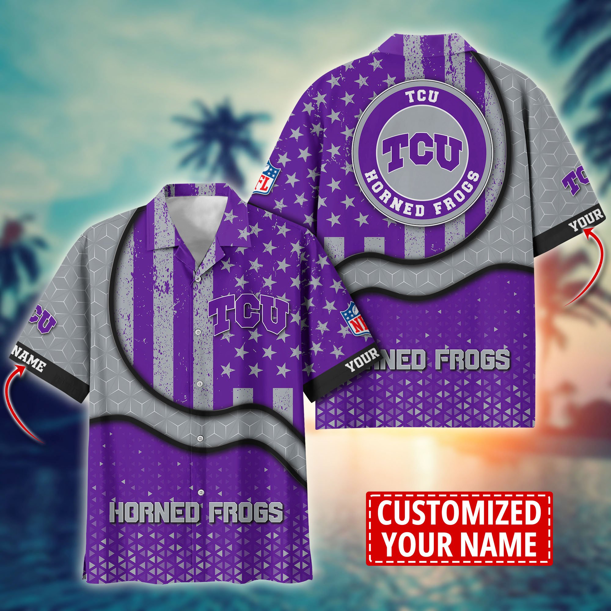 TCU Horned Frogs Aloha Shirt Trending Summer. Custom Summer Football Shirts H58141