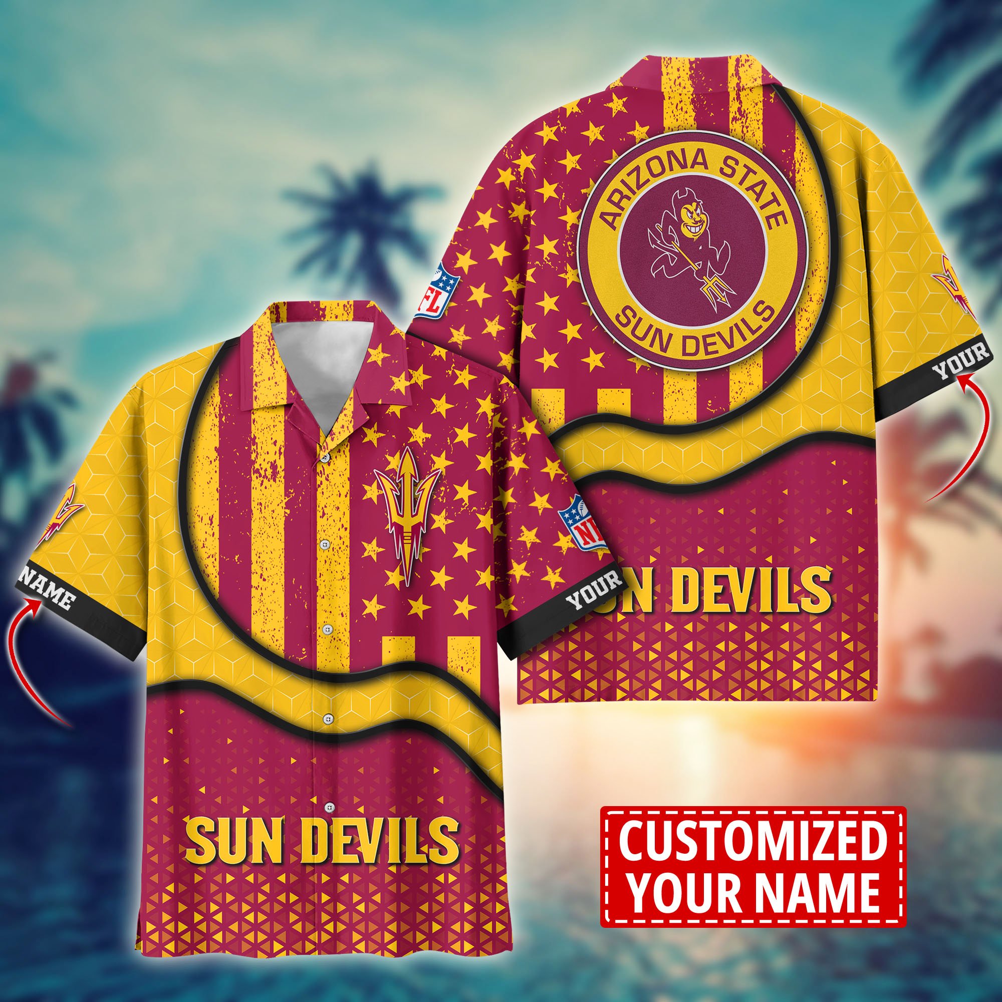 Arizona State Sun Devils Aloha Shirt Trending Summer. Custom Summer Football Shirts H58141