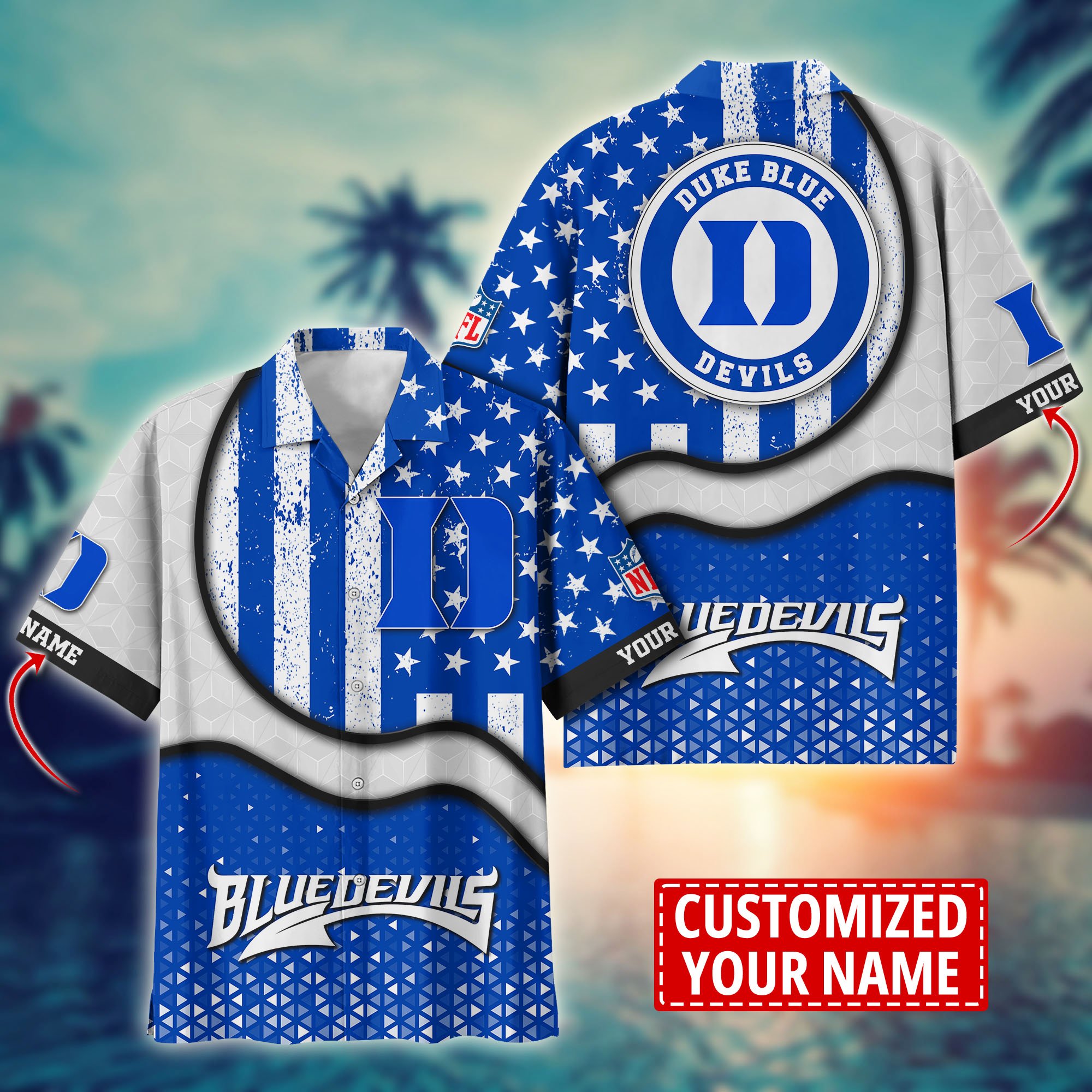 Duke Blue Devils Aloha Shirt Trending Summer. Custom Summer Football Shirts H58141