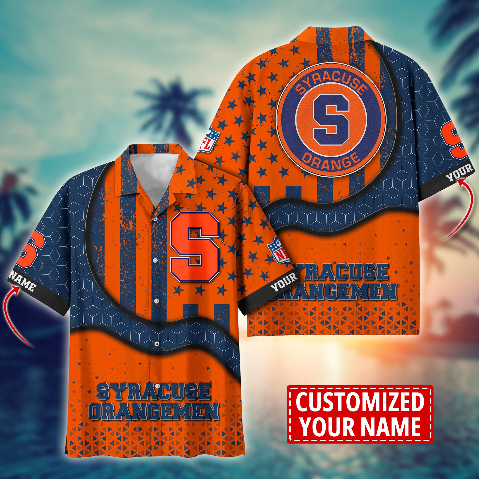 Syracuse Orange Aloha Shirt Trending Summer. Custom Summer Football Shirts H58141