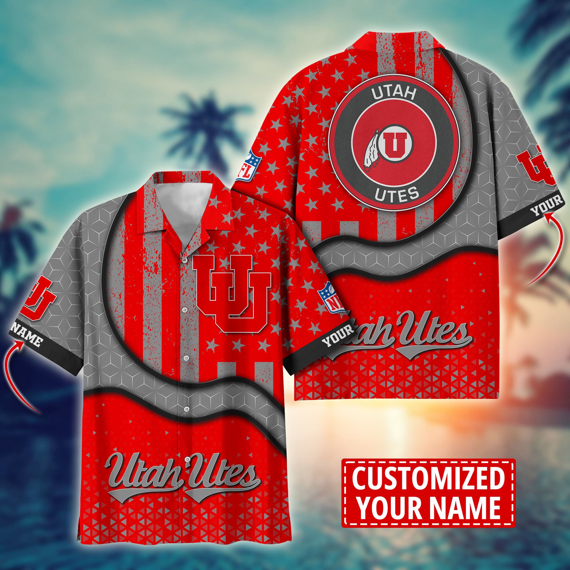 Utah Utes Aloha Shirt Trending Summer. Custom Summer Football Shirts H58141