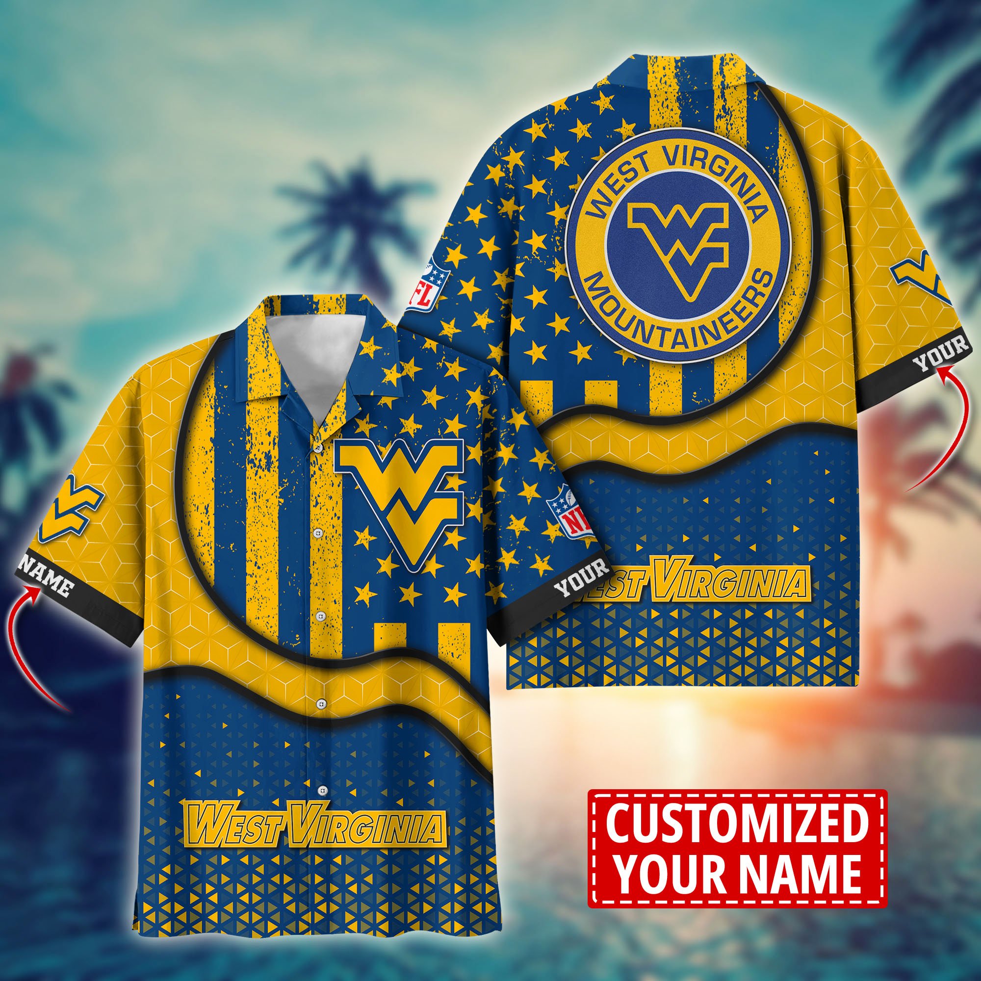 West Virginia Mountaineers Aloha Shirt Trending Summer. Custom Summer Football Shirts H58141