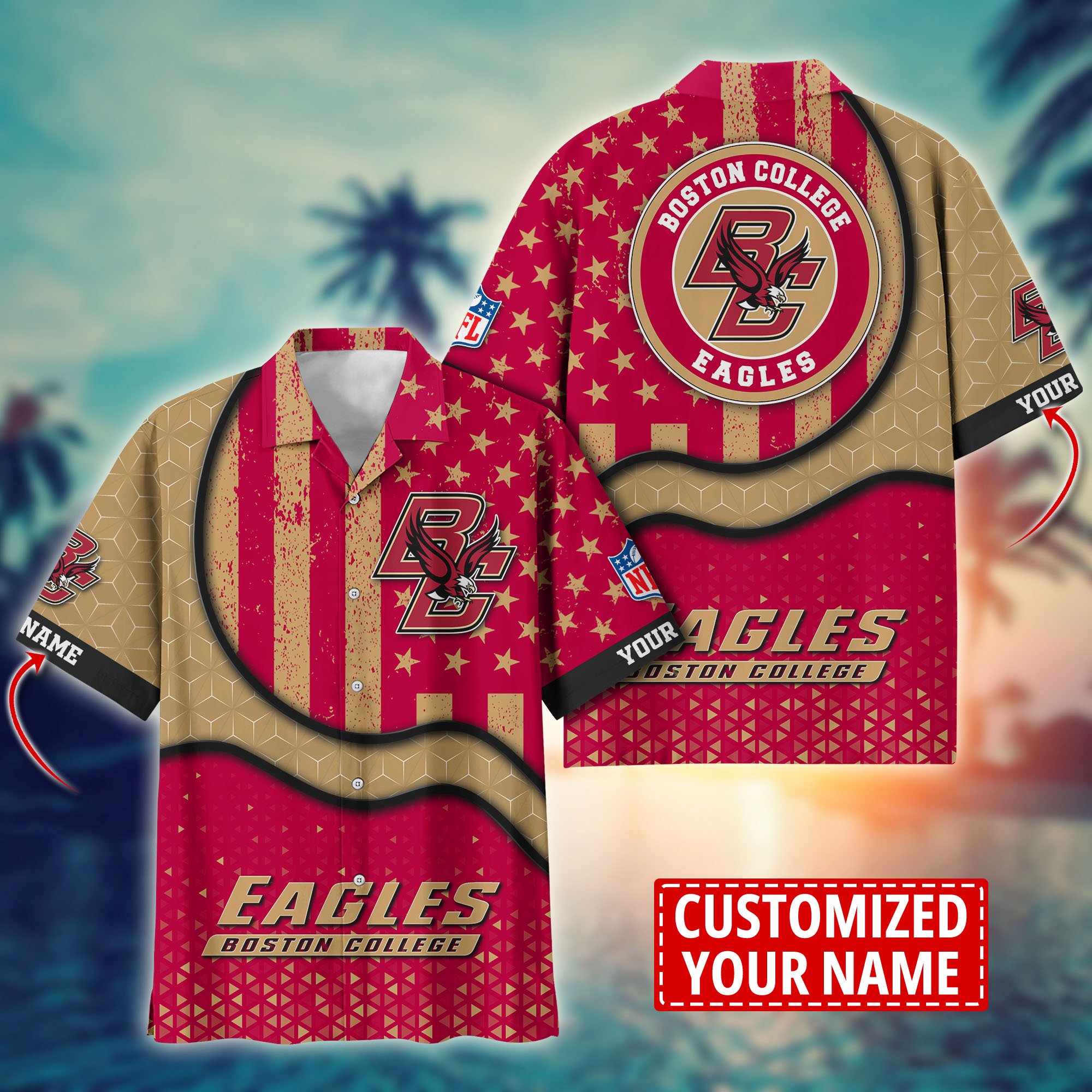 Boston College Eagles Aloha Shirt Trending Summer. Custom Summer Football Shirts H58141