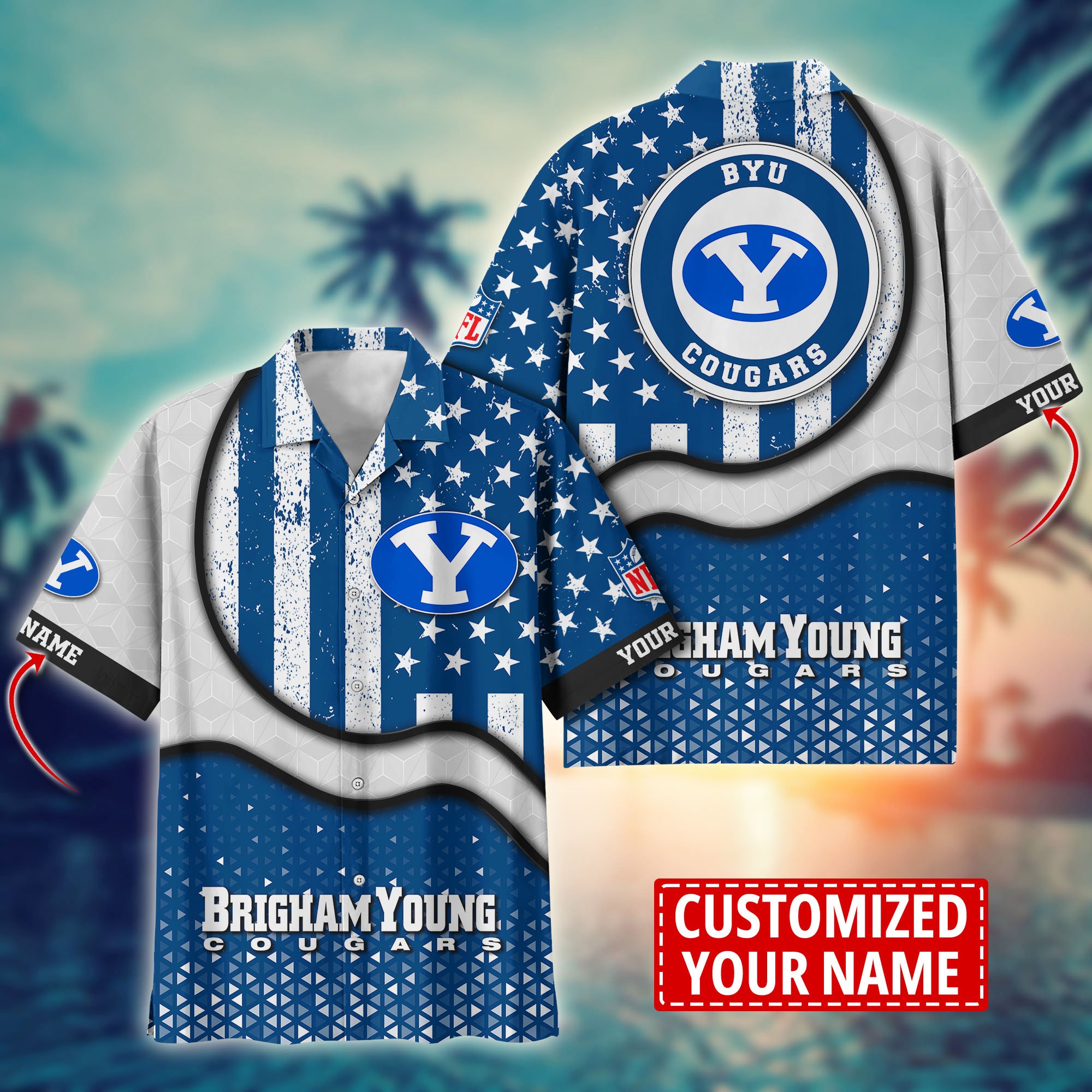 BYU Cougars Aloha Shirt Trending Summer. Custom Summer Football Shirts H58141