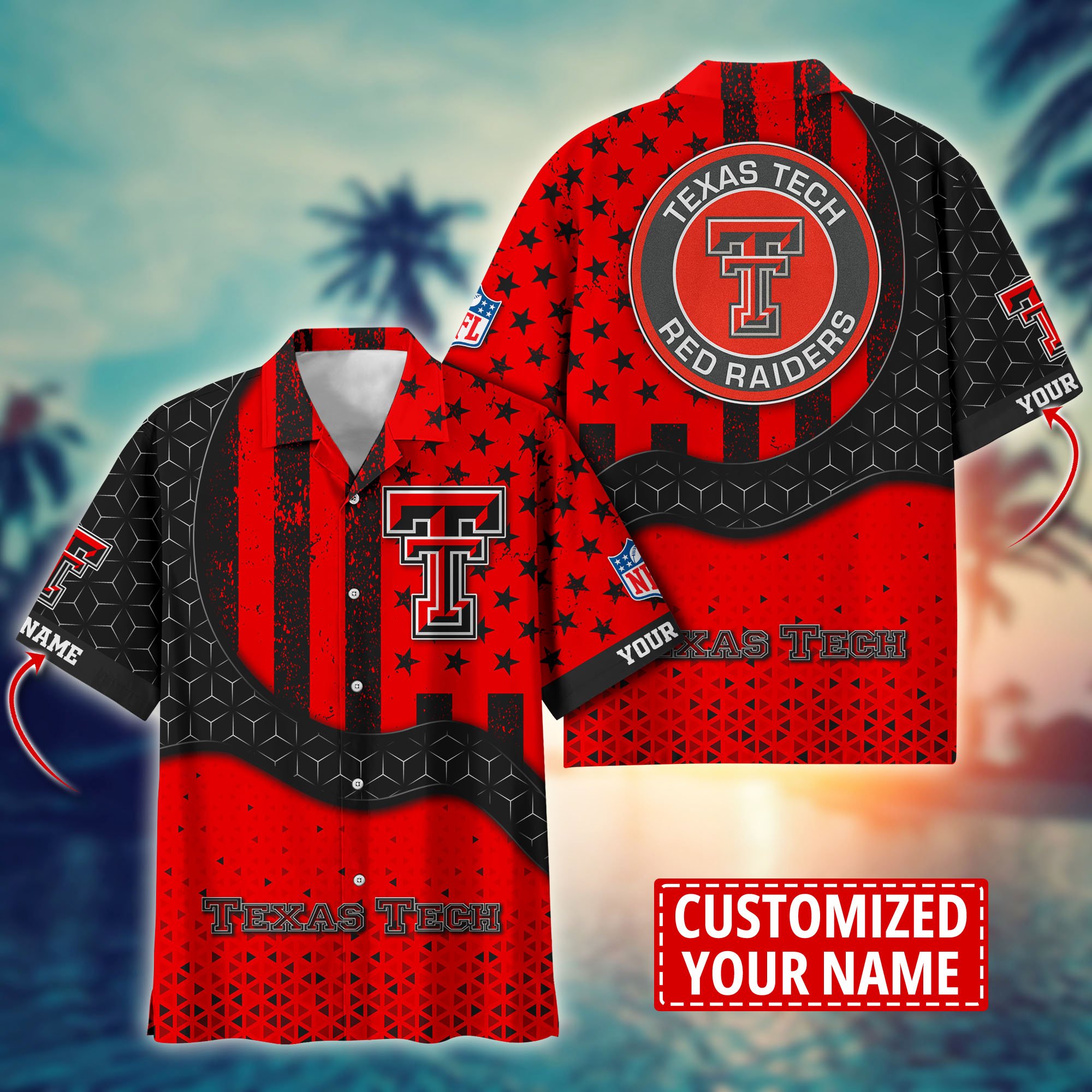 Texas Tech Red Raiders Aloha Shirt Trending Summer. Custom Summer Football Shirts H58141