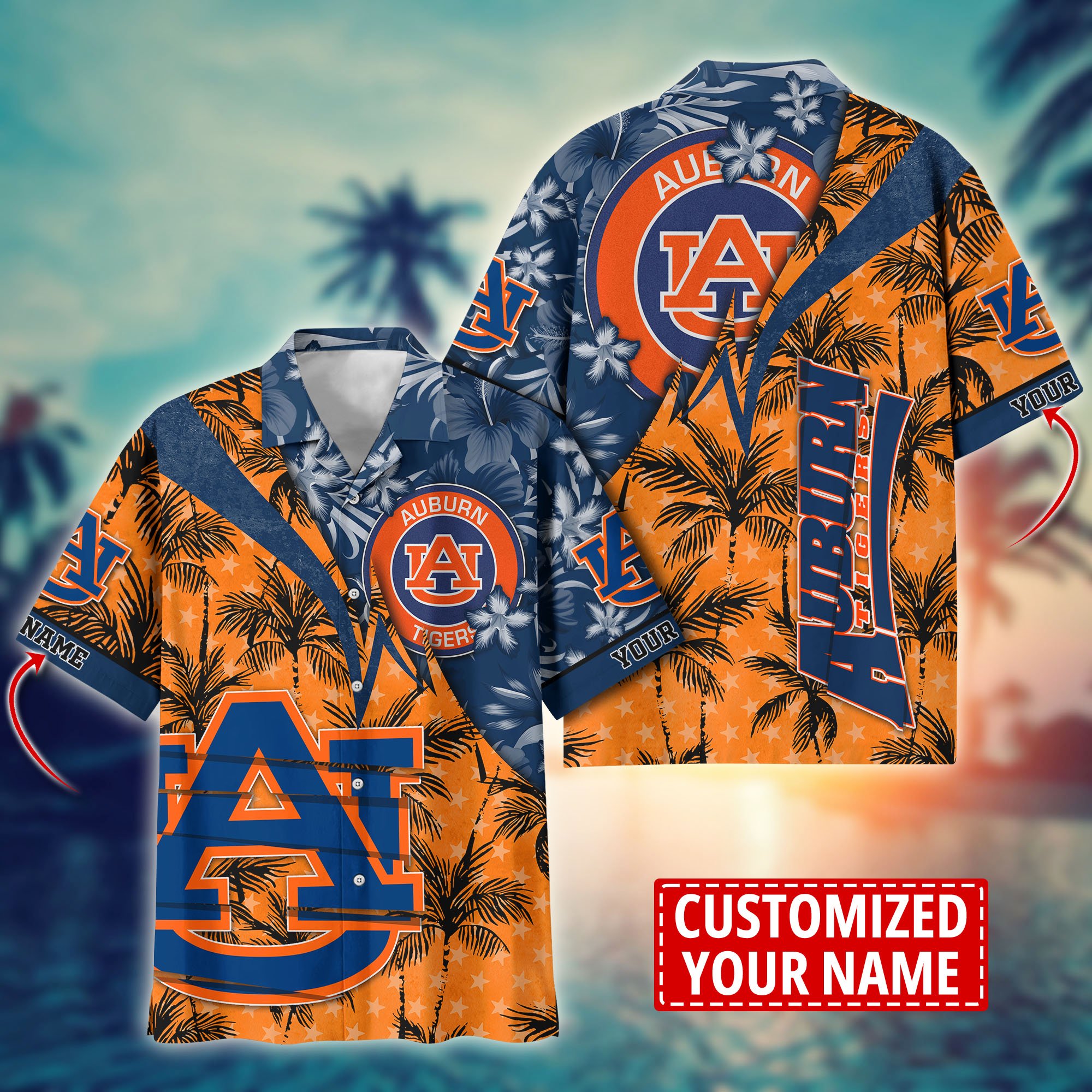 Auburn Tigers Aloha Shirt Trending Summer. Custom Summer Football Shirts H58195