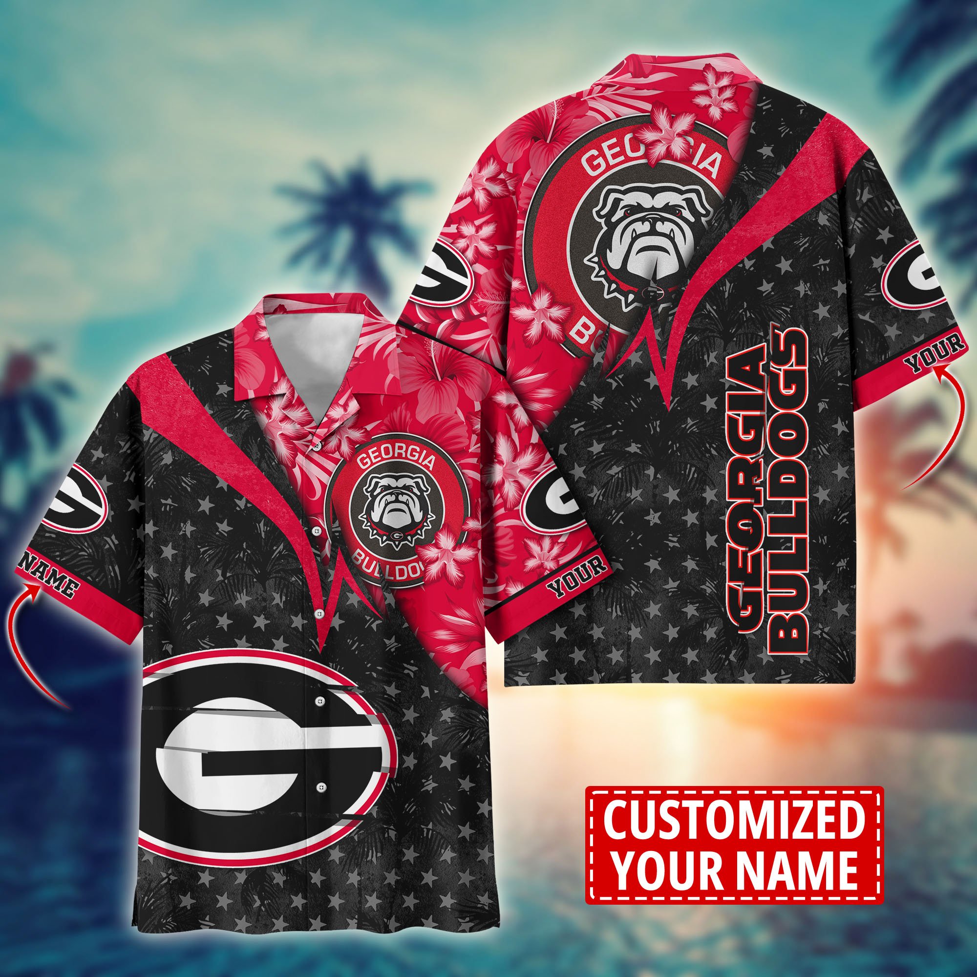 Georgia Bulldogs Aloha Shirt Trending Summer. Custom Summer Football Shirts H58195