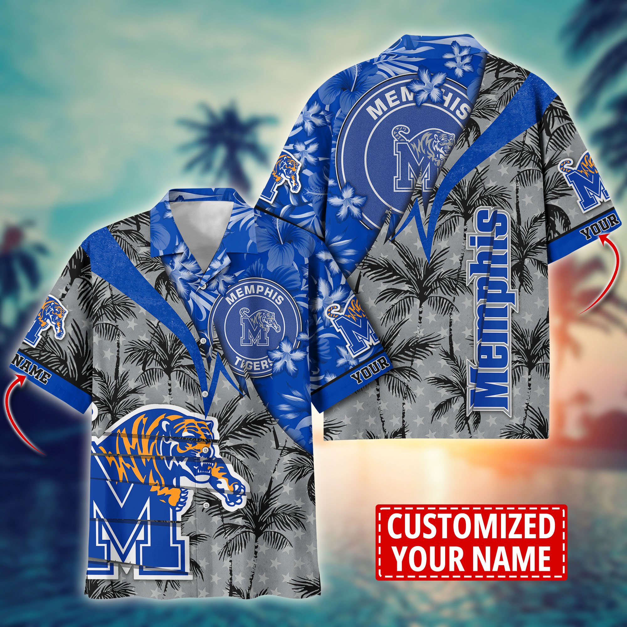 Memphis Tigers Aloha Shirt Trending Summer. Custom Summer Football Shirts H58195