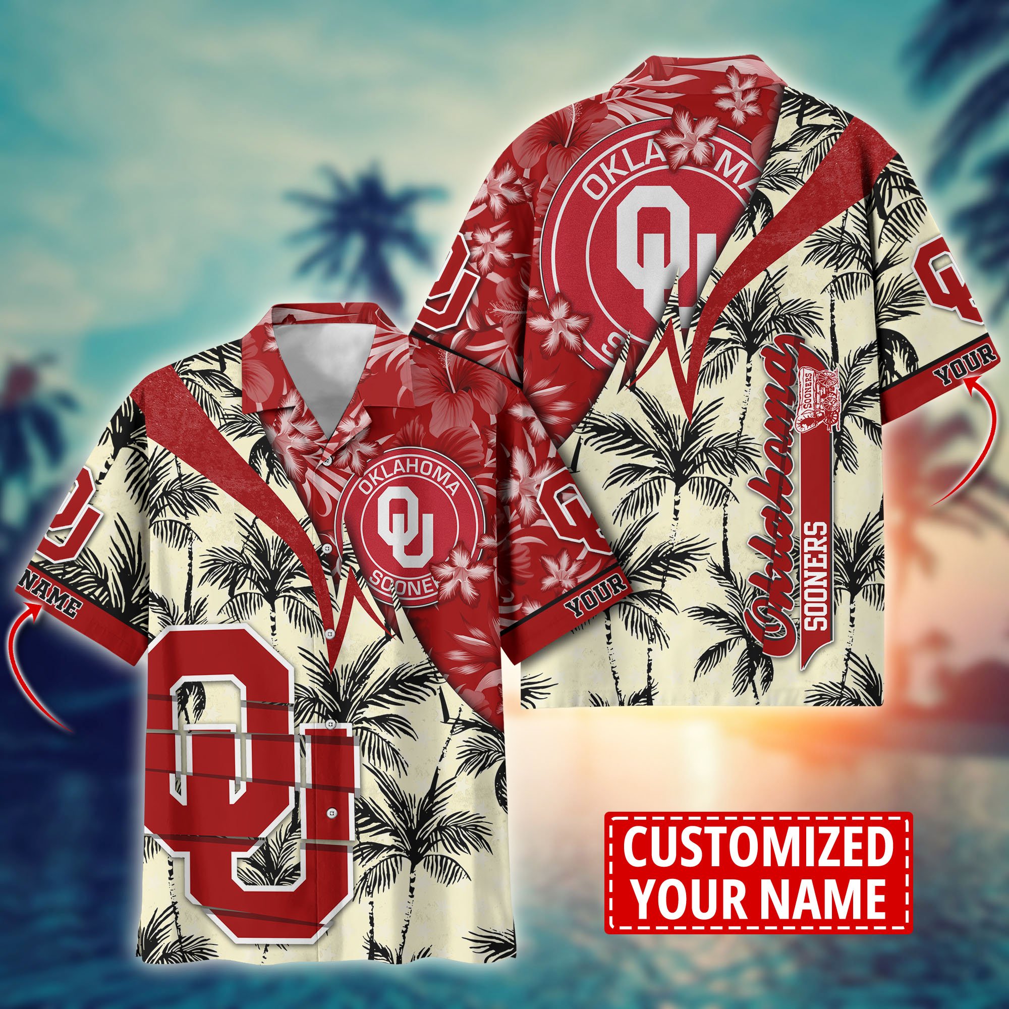 Oklahoma Sooners Aloha Shirt Trending Summer. Custom Summer Football Shirts H58195