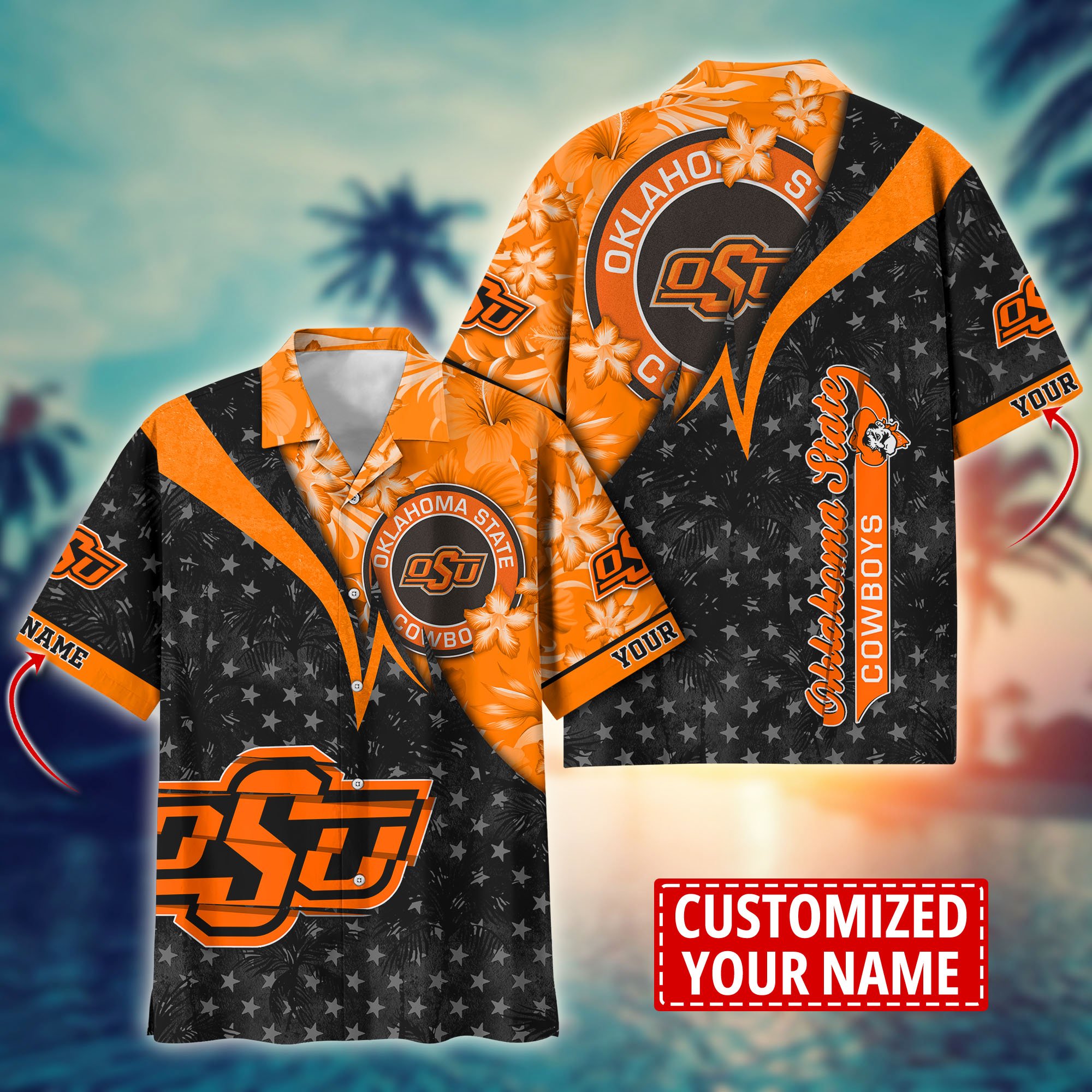 Oklahoma State Cowboys Aloha Shirt Trending Summer. Custom Summer Football Shirts H58195