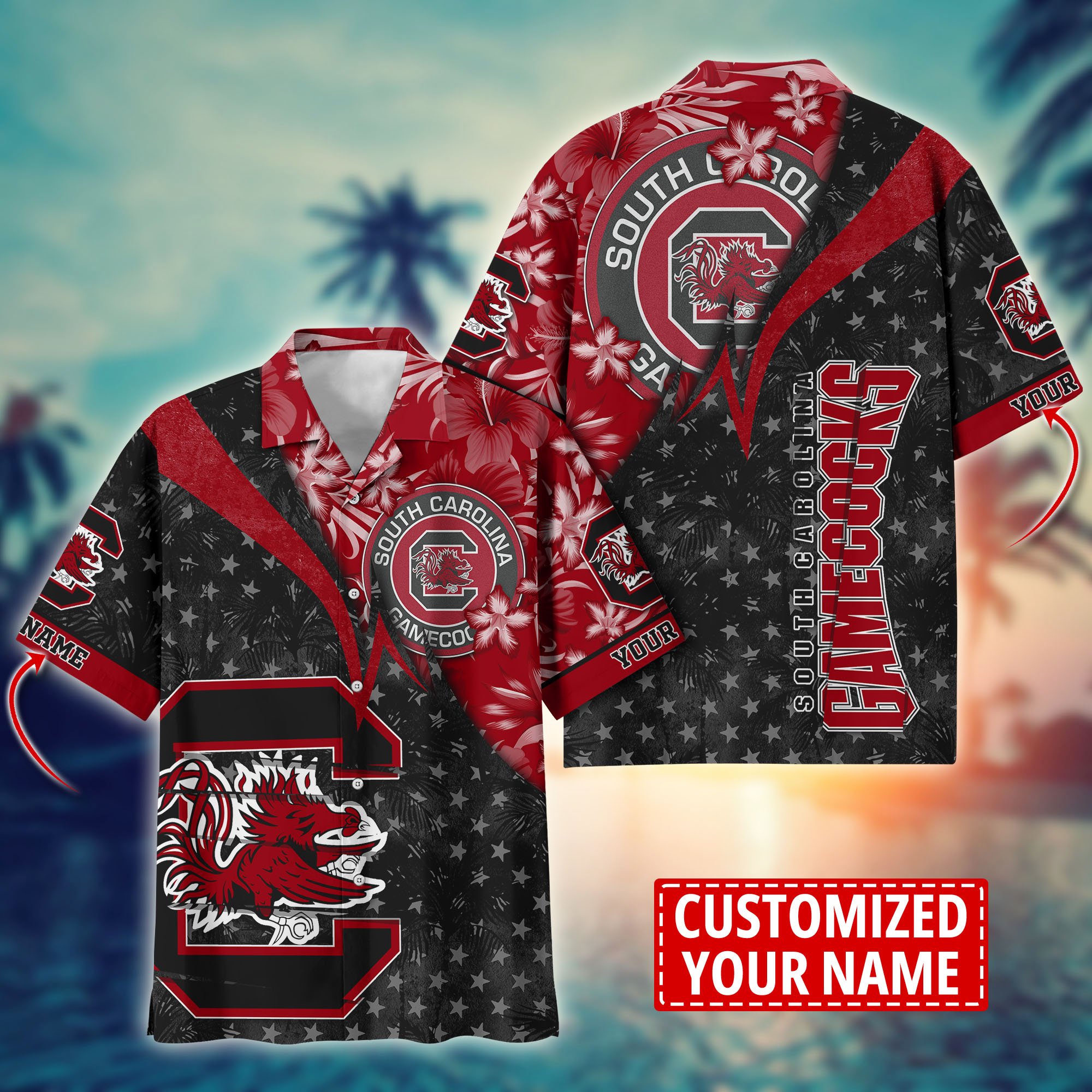 South Carolina Gamecocks Aloha Shirt Trending Summer. Custom Summer Football Shirts H58195