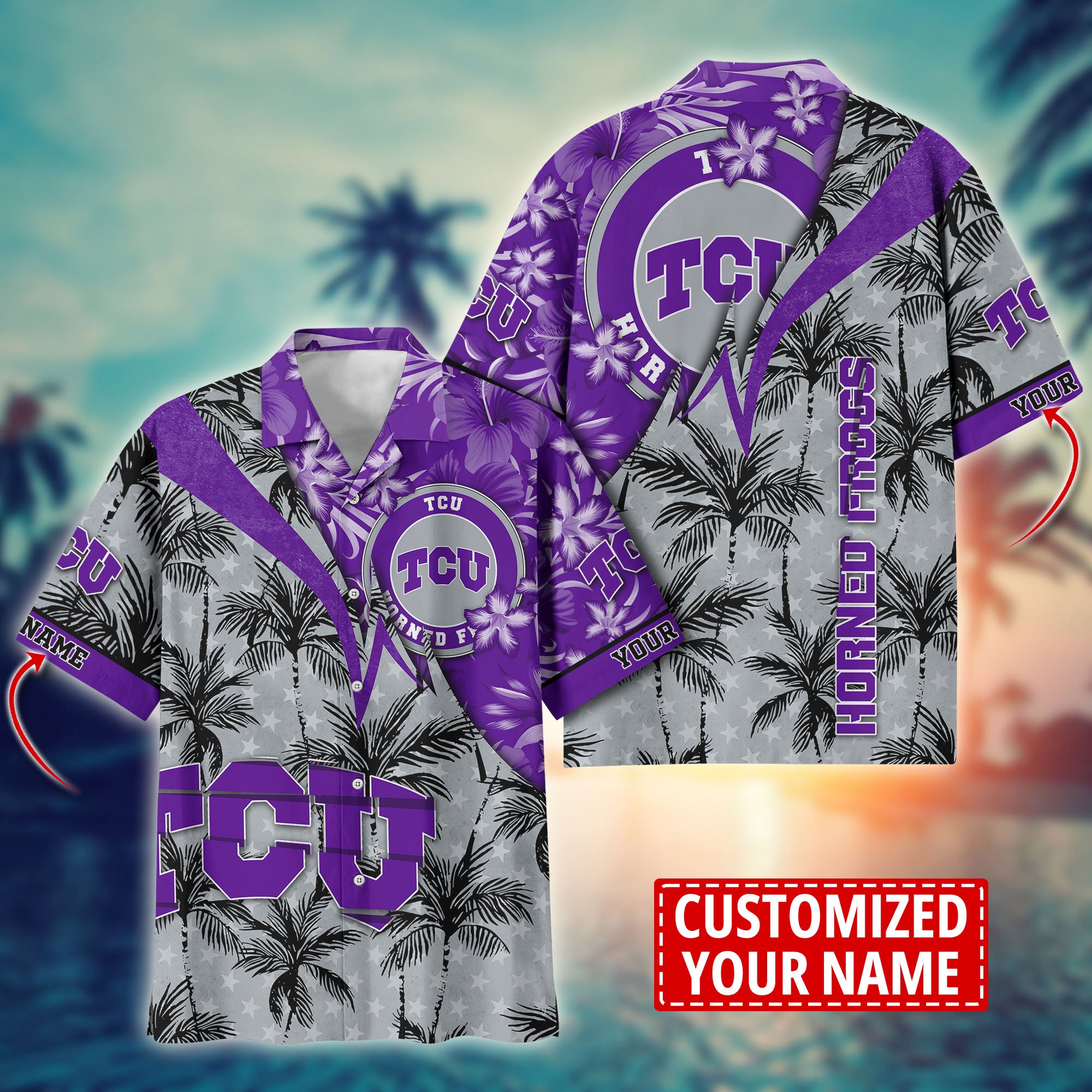 TCU Horned Frogs Aloha Shirt Trending Summer. Custom Summer Football Shirts H58195