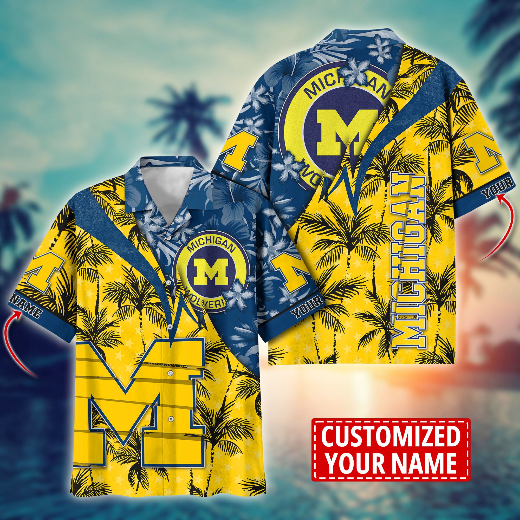 Michigan Wolverines Aloha Shirt Trending Summer. Custom Summer Football Shirts H58195