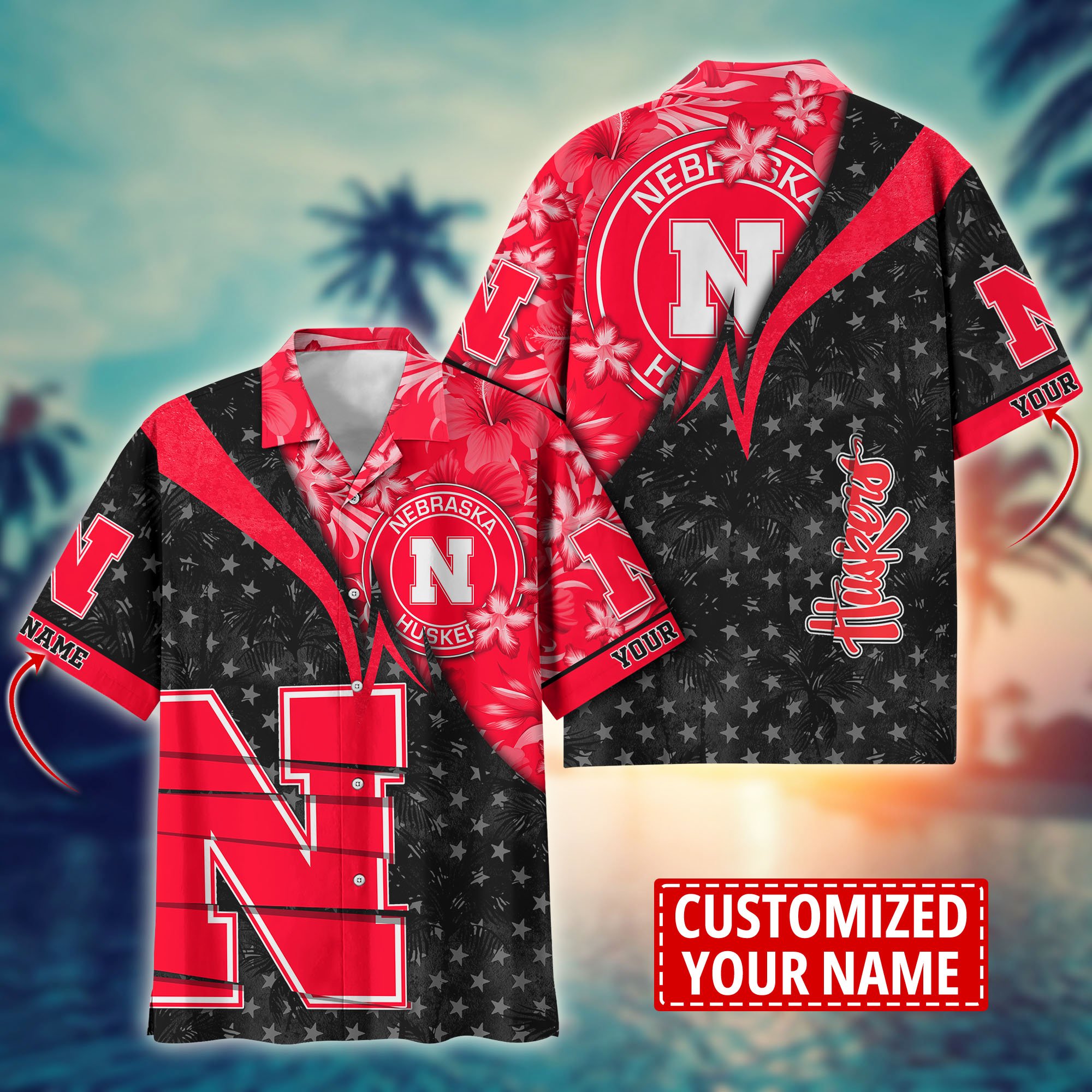 Nebraska Cornhuskers Aloha Shirt Trending Summer. Custom Summer Football Shirts H58195