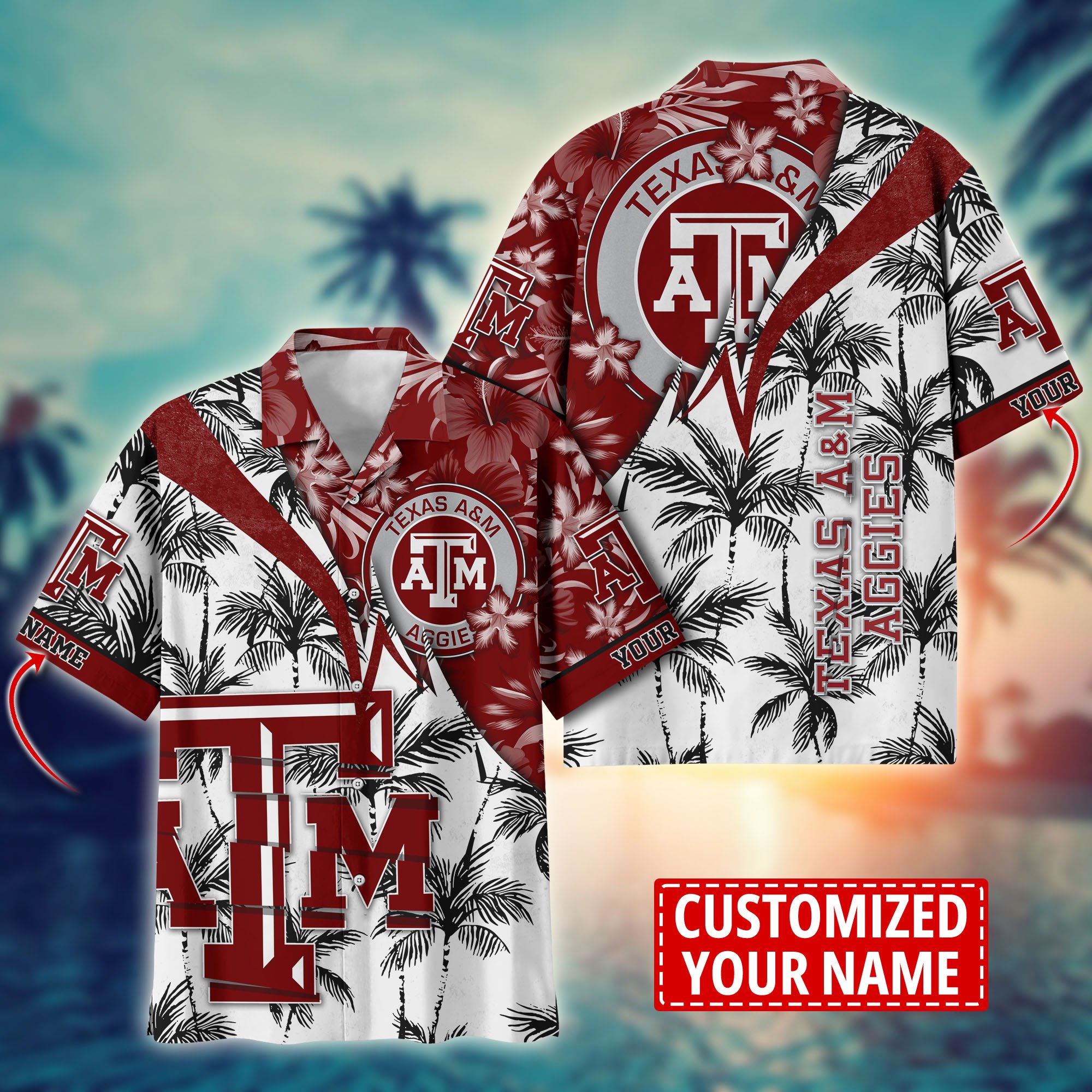 Texas A&M Aggies Aloha Shirt Trending Summer. Custom Summer Football Shirts H58195