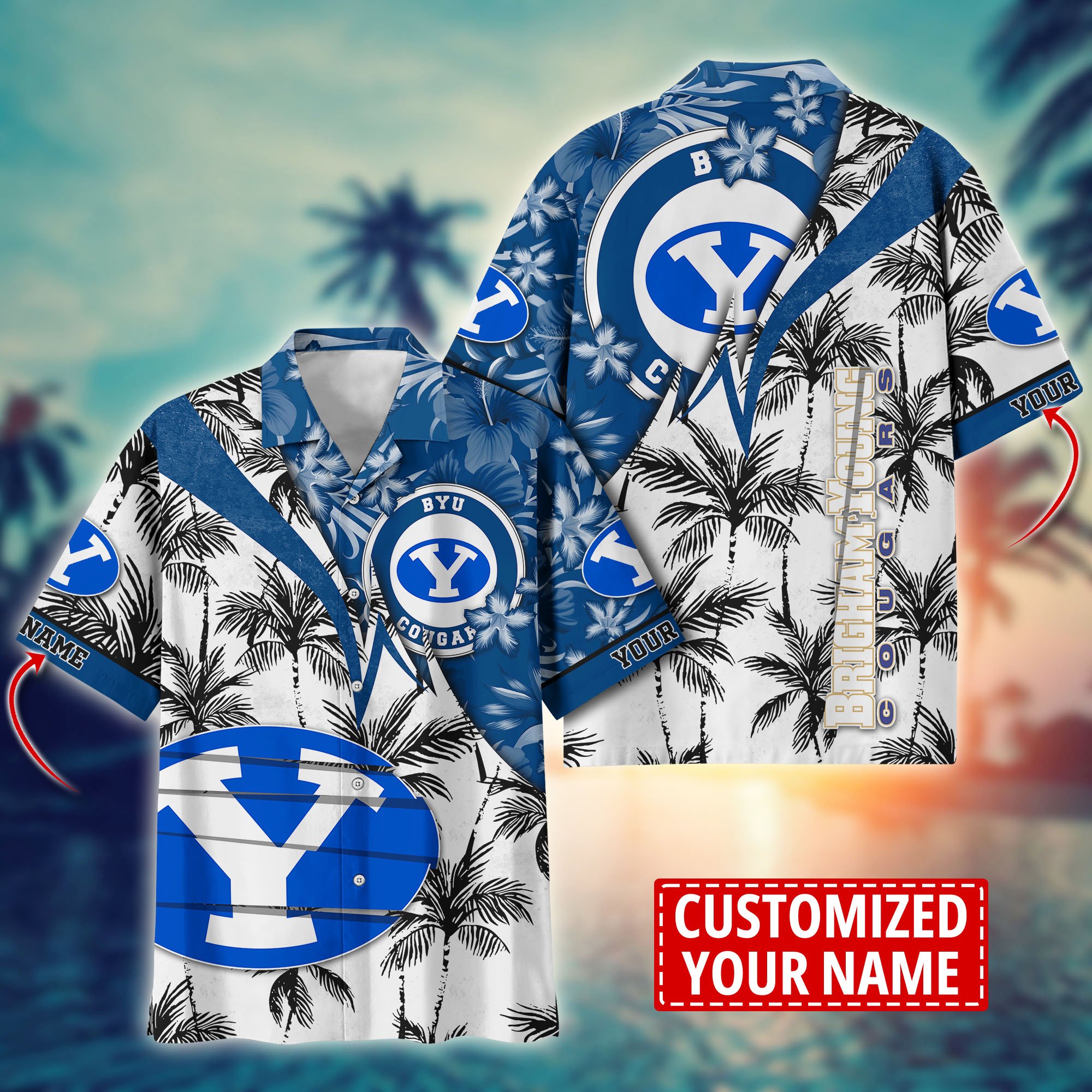 BYU Cougars Aloha Shirt Trending Summer. Custom Summer Football Shirts H58195