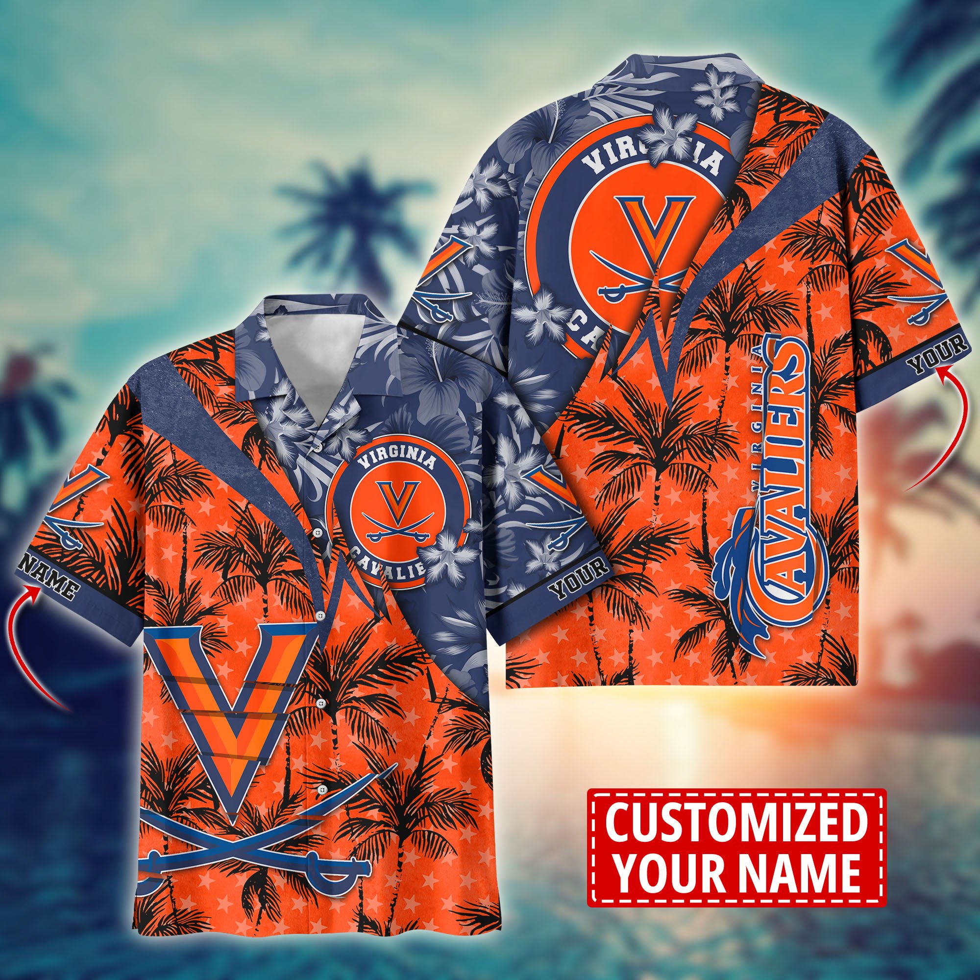 Virginia Cavaliers Aloha Shirt Trending Summer. Custom Summer Football Shirts H58195