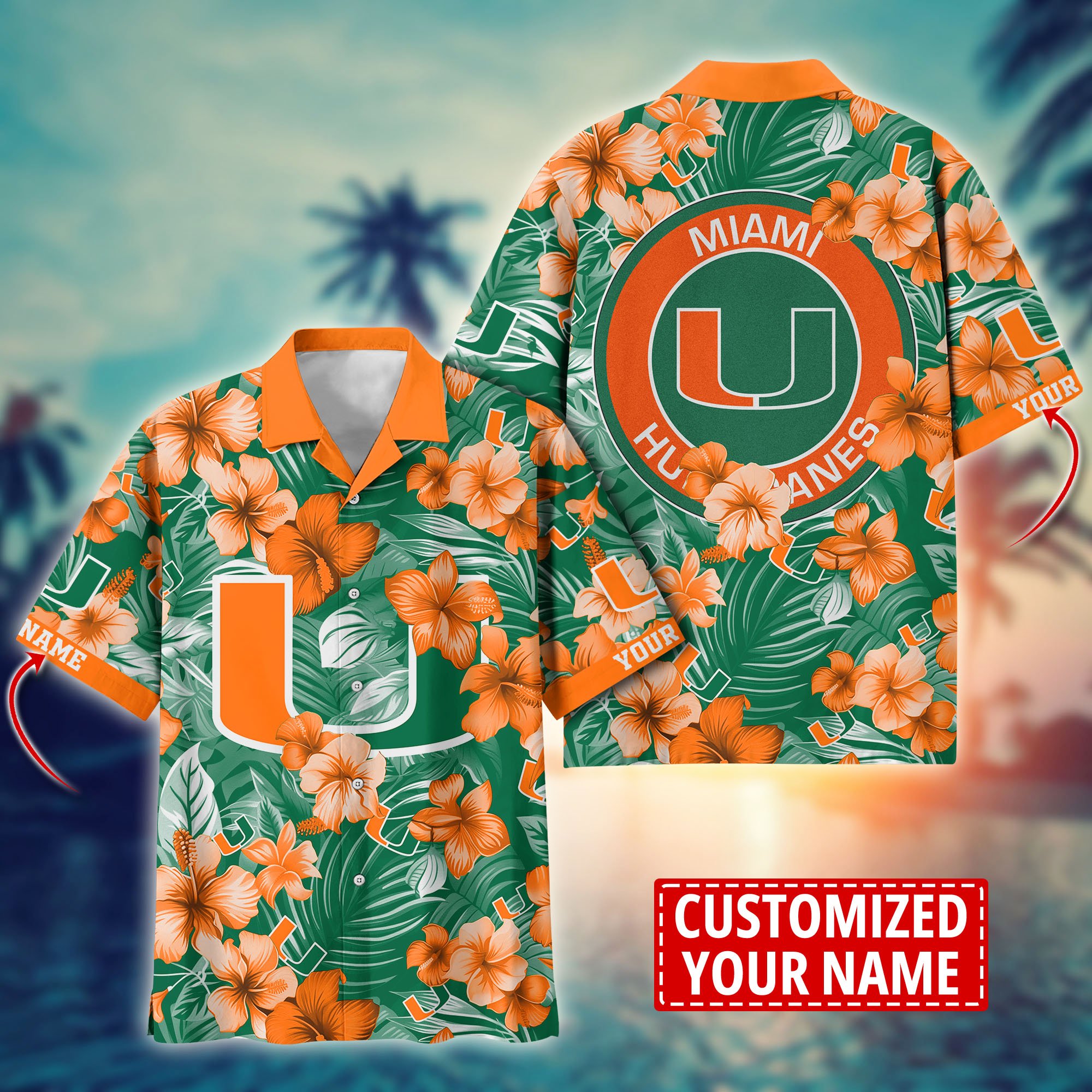 Miami Hurricanes Custom Aloha Shirt Trending Summer. Gift For Fan H58274