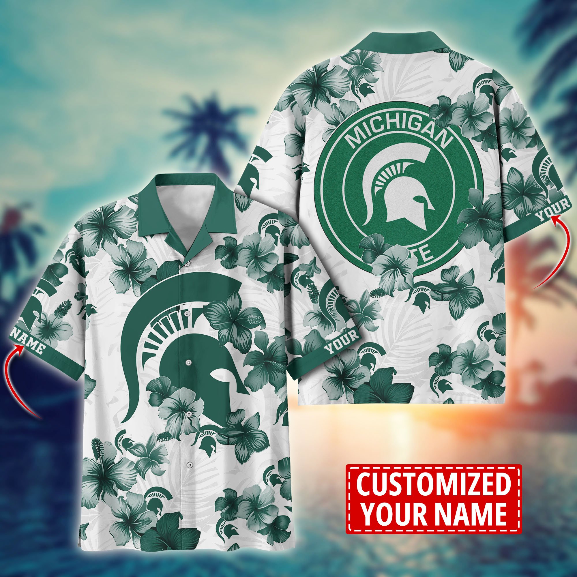 Michigan State Spartans Custom Aloha Shirt Trending Summer. Gift For Fan H58274