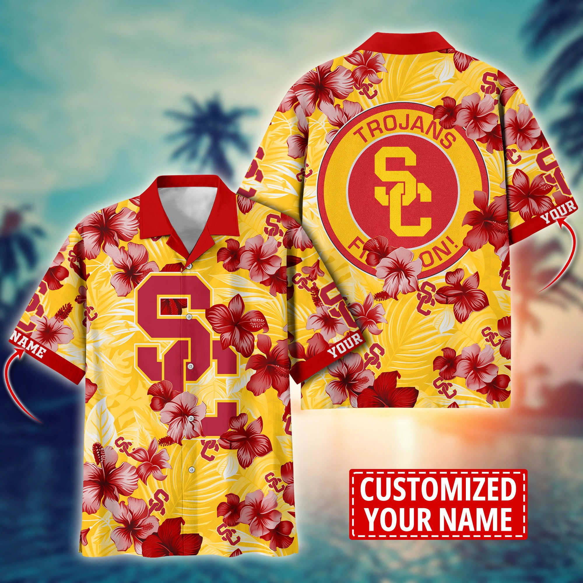 USC Trojans Custom Aloha Shirt Trending Summer. Gift For Fan H58274