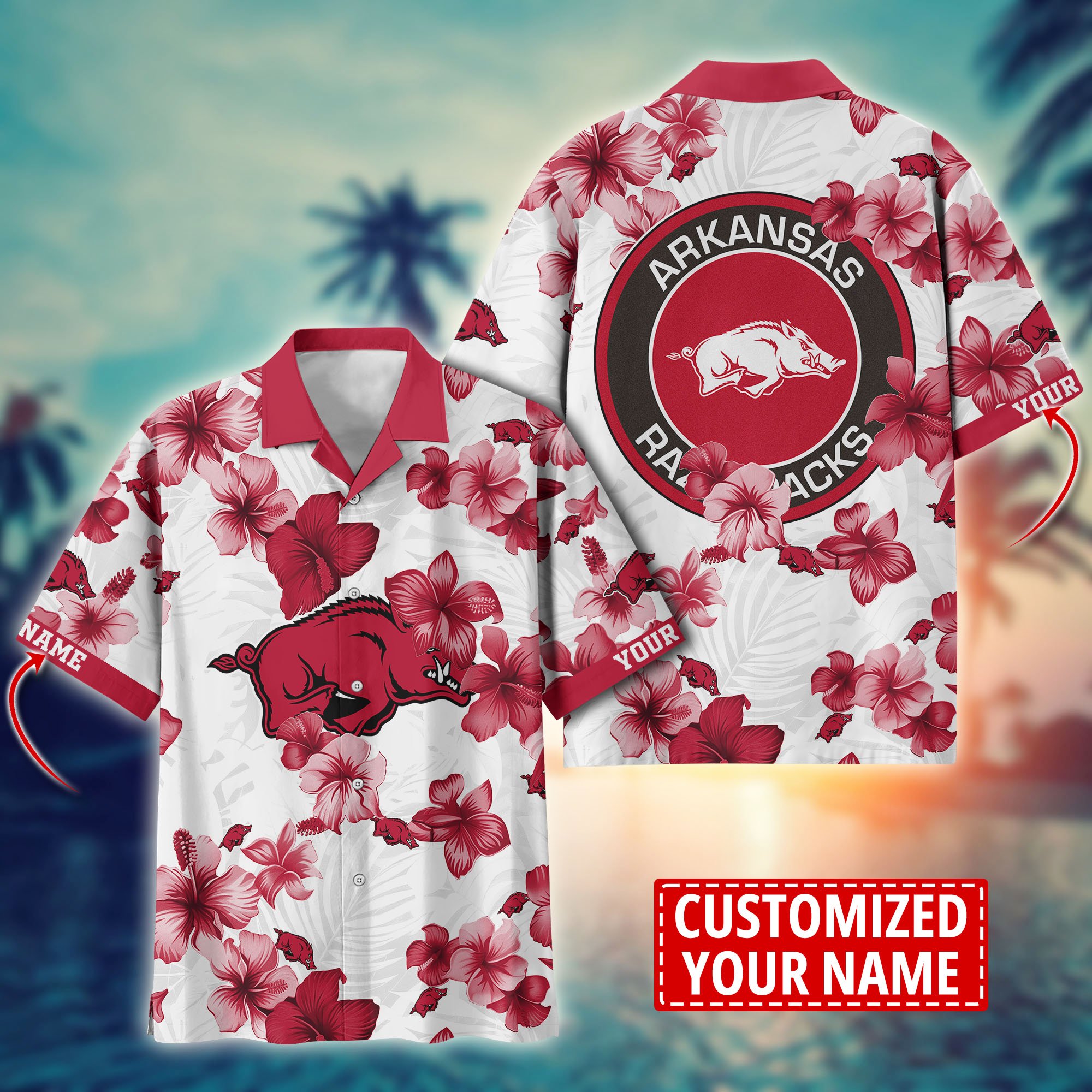 Arkansas Razorbacks Custom Aloha Shirt Trending Summer. Gift For Fan H58274