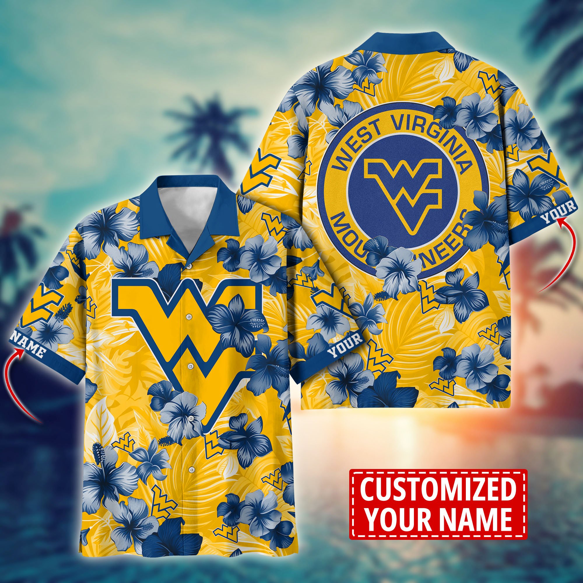 West Virginia Mountaineers Custom Aloha Shirt Trending Summer. Gift For Fan H58274