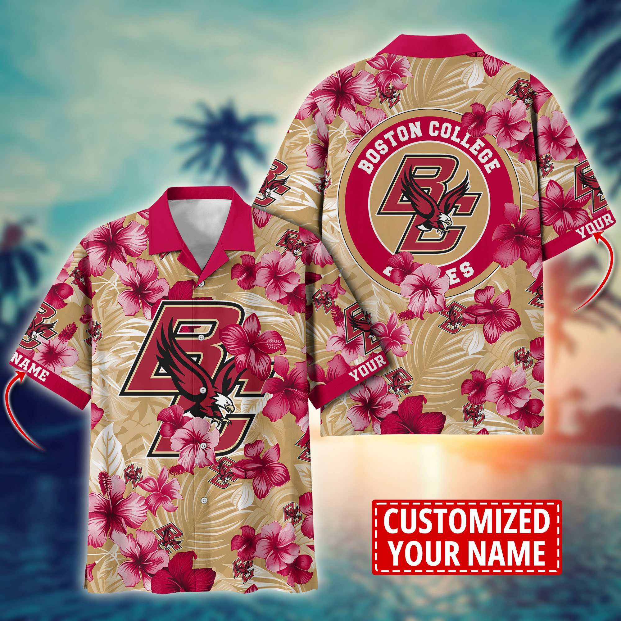 Boston College Eagles Custom Aloha Shirt Trending Summer. Gift For Fan H58274