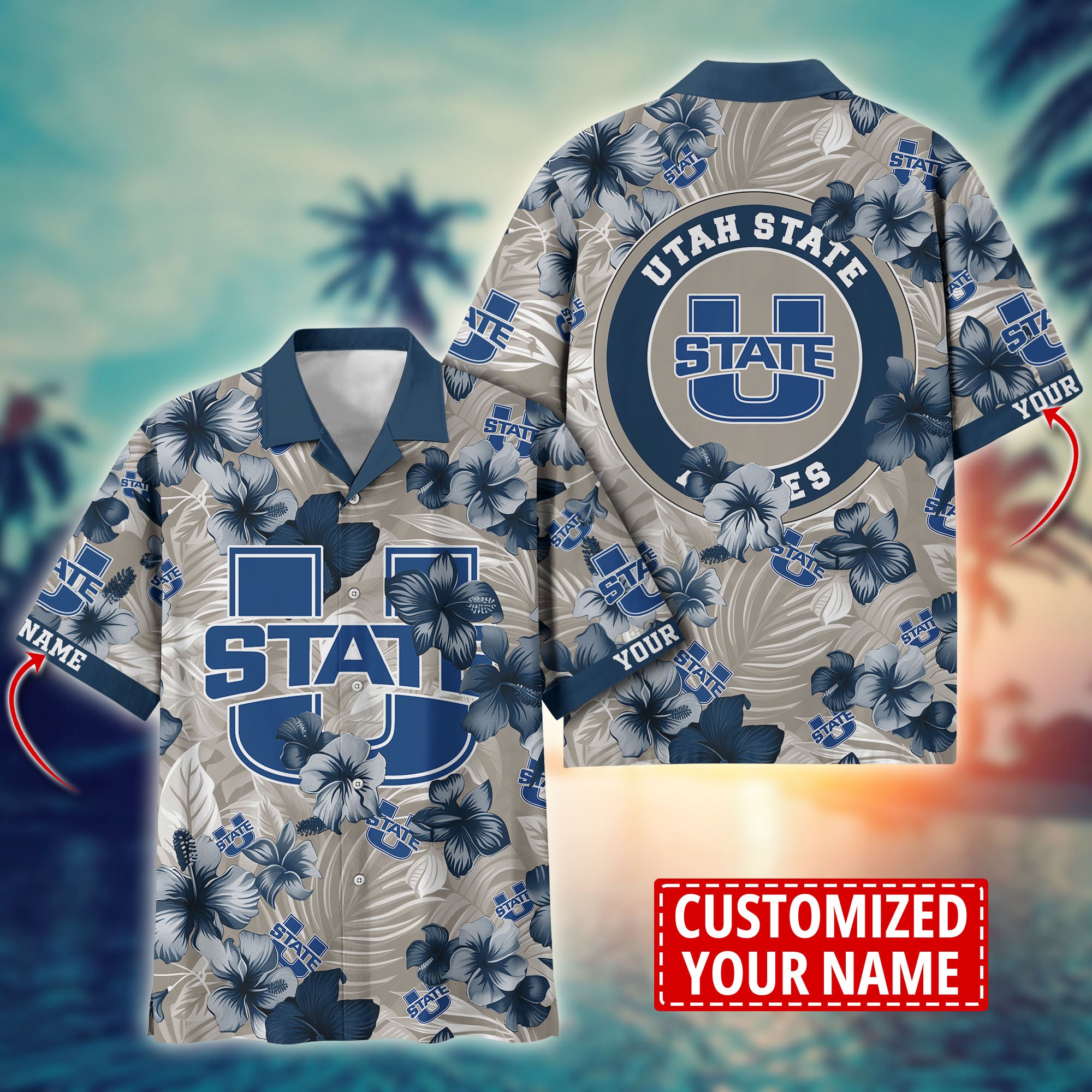 Utah State Aggies Custom Aloha Shirt Trending Summer. Gift For Fan H58274