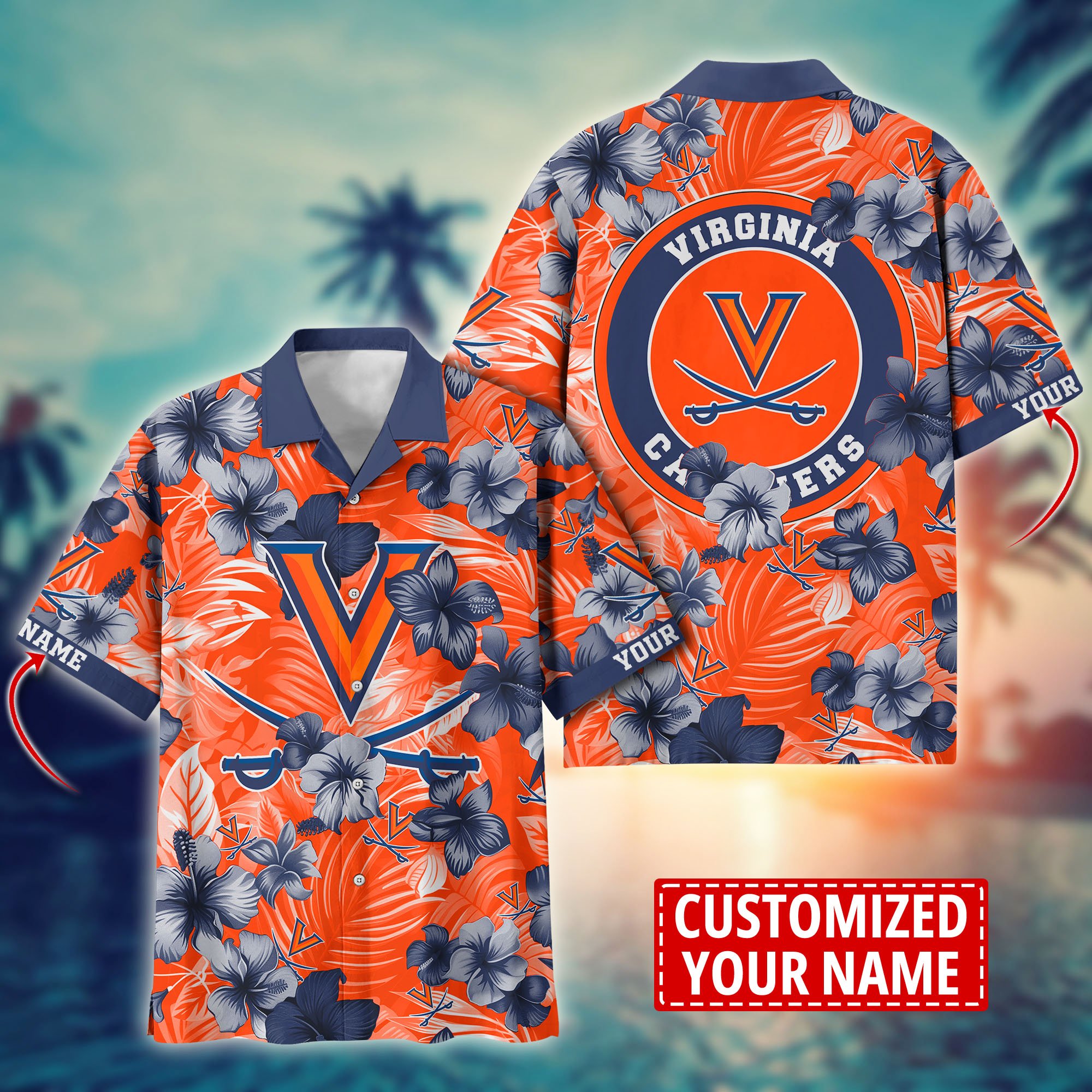 Virginia Cavaliers Custom Aloha Shirt Trending Summer. Gift For Fan H58274