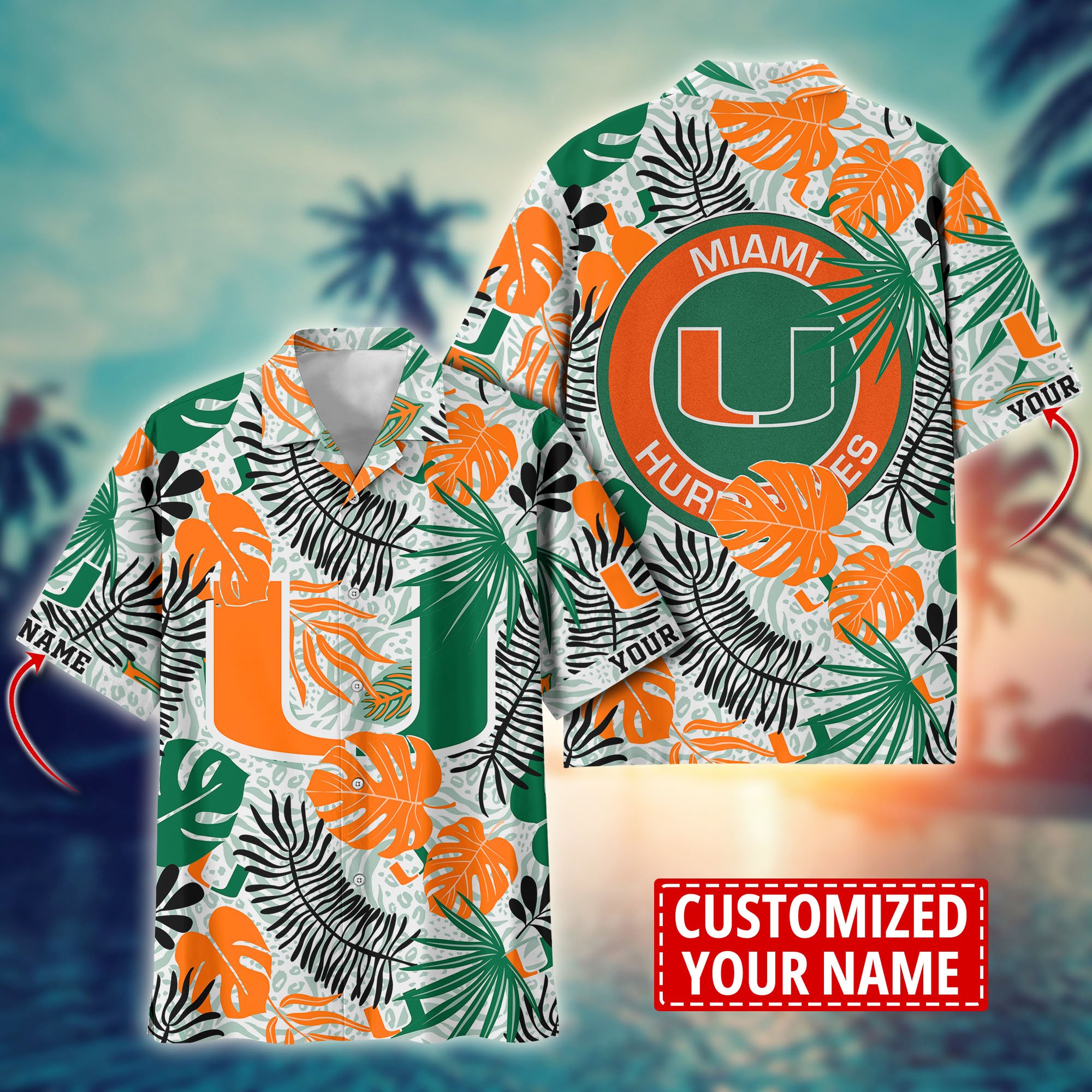 Miami Hurricanes Custom Aloha Shirt Trending Summer. Gift For Fan H58296