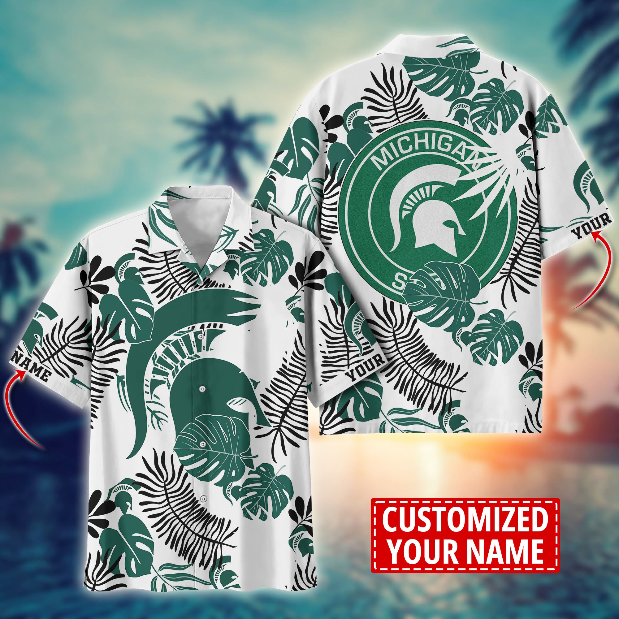 Michigan State Spartans Custom Aloha Shirt Trending Summer. Gift For Fan H58296