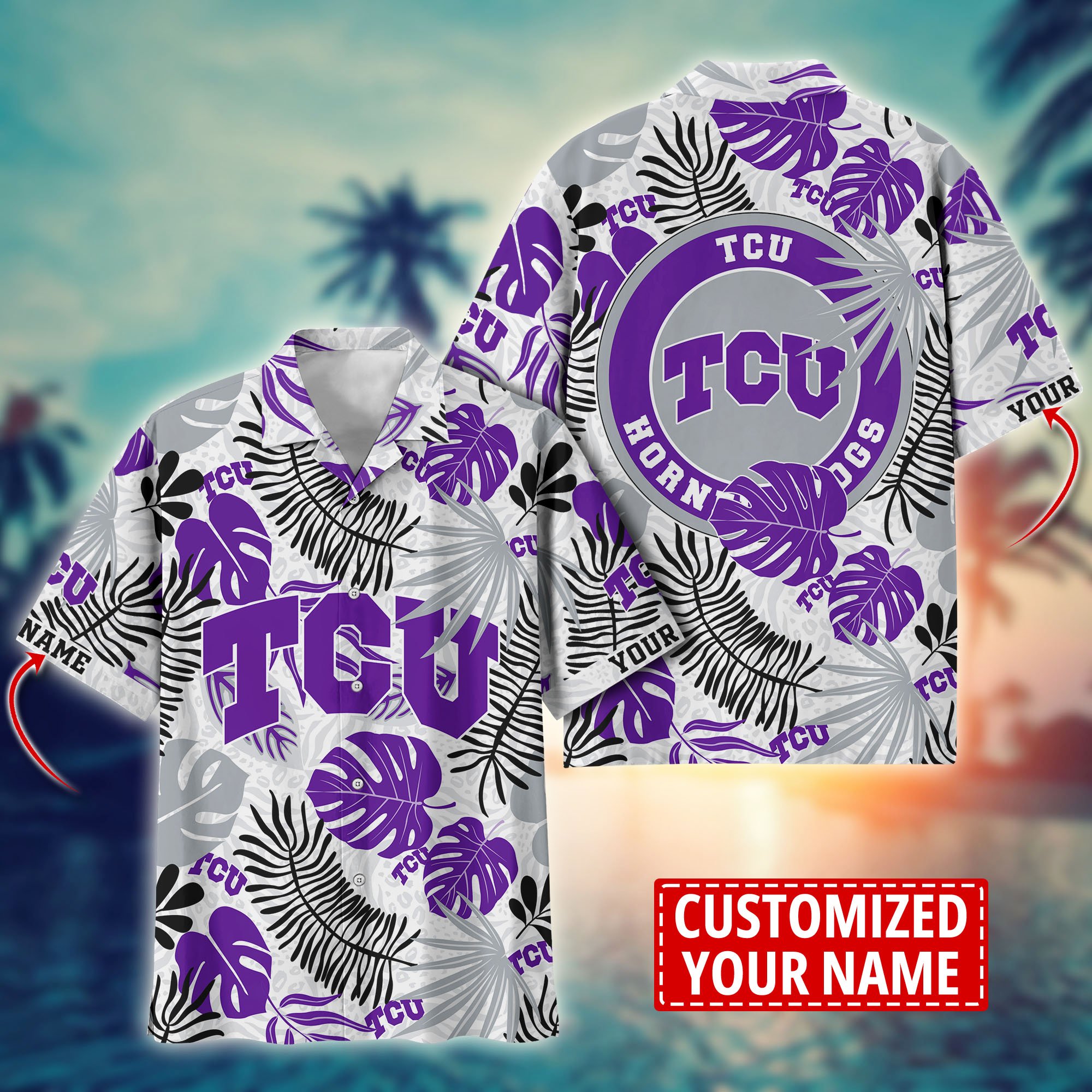 TCU Horned Frogs Custom Aloha Shirt Trending Summer. Gift For Fan H58296