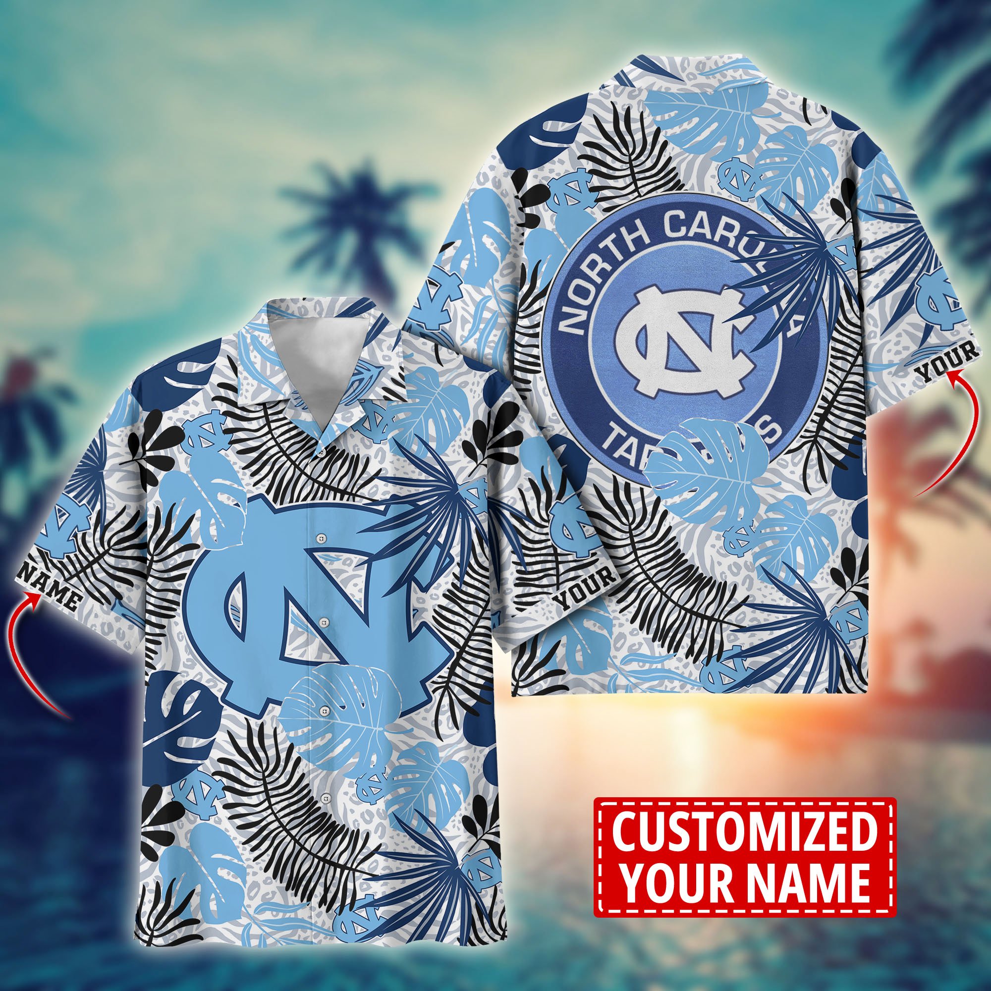 North Carolina Tar Heels Custom Aloha Shirt Trending Summer. Gift For Fan H58296