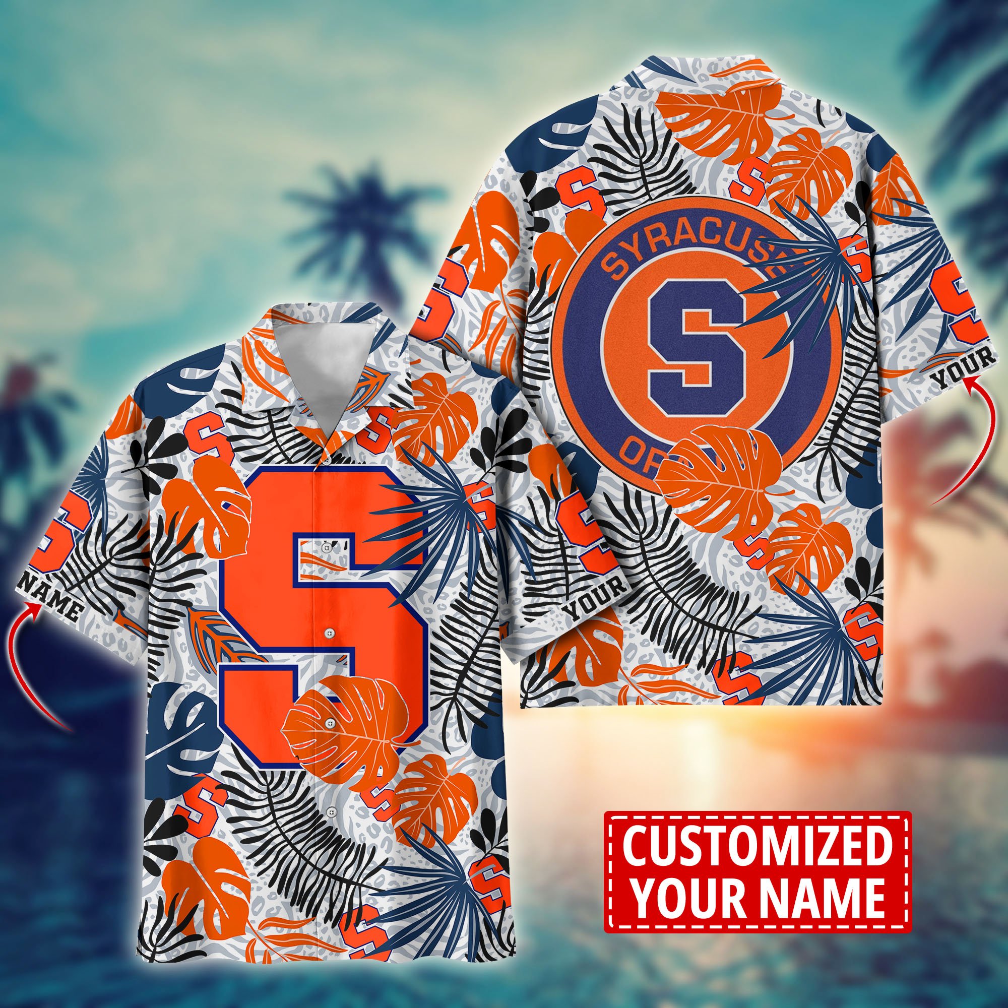 Syracuse Orange Custom Aloha Shirt Trending Summer. Gift For Fan H58296