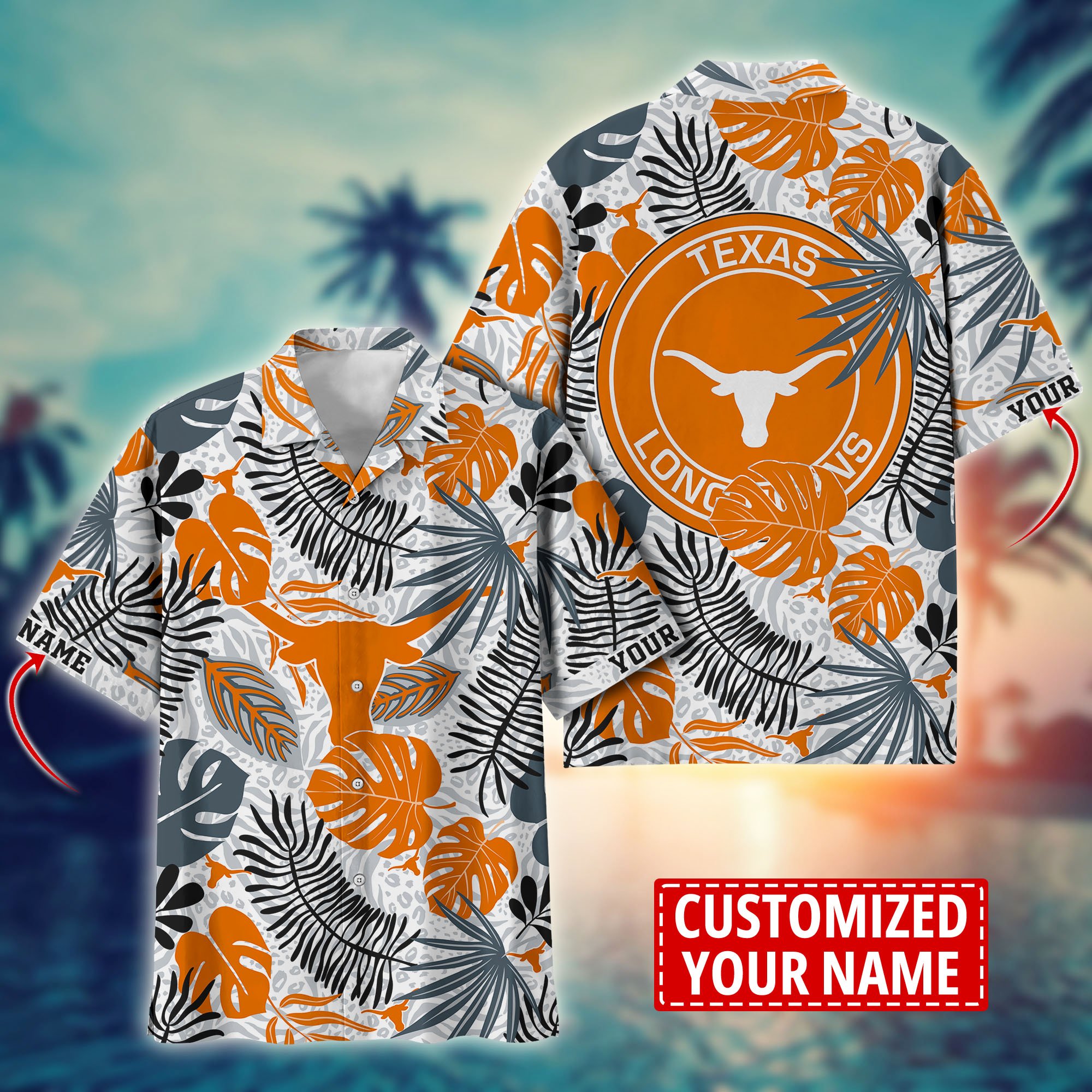 Texas Longhorns Custom Aloha Shirt Trending Summer. Gift For Fan H58296