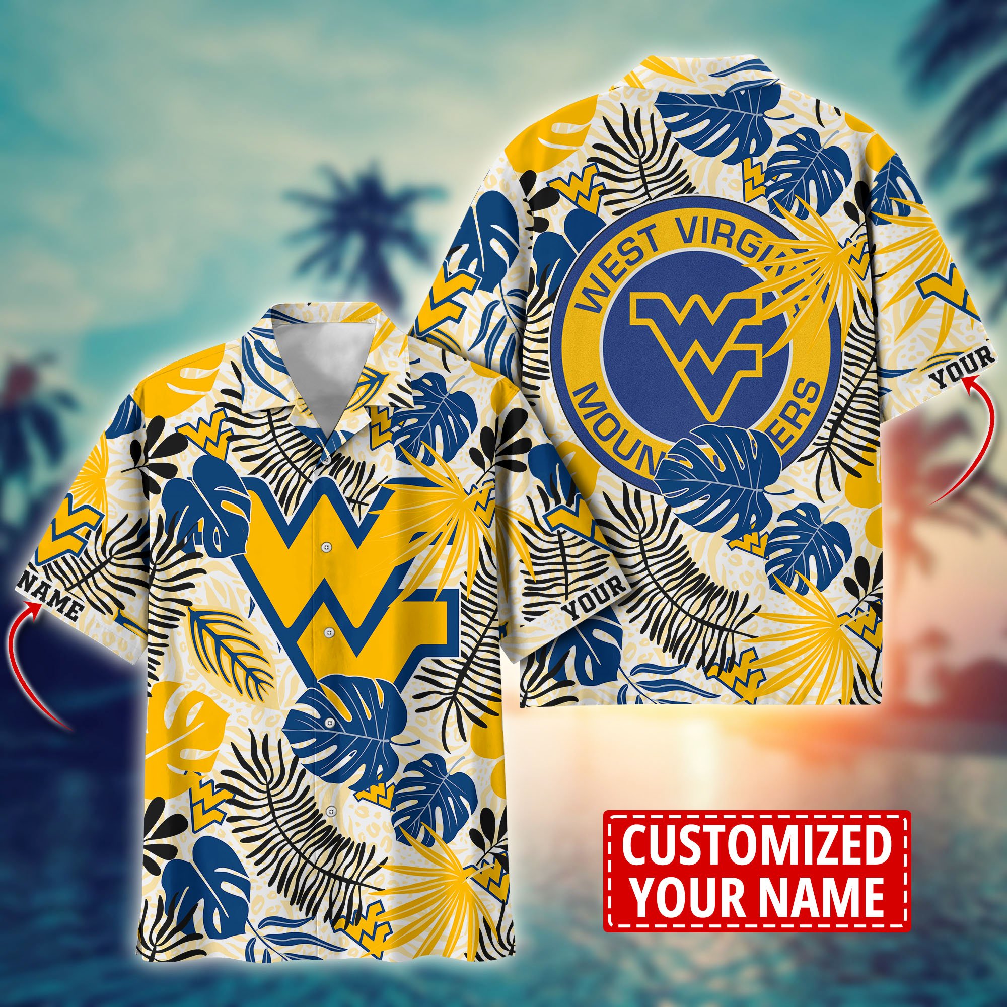 West Virginia Mountaineers Custom Aloha Shirt Trending Summer. Gift For Fan H58296