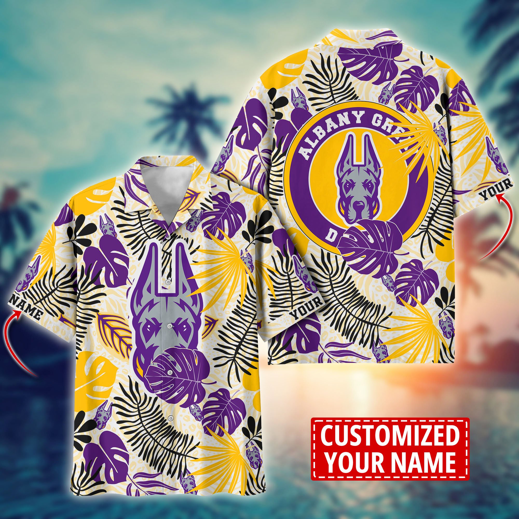 Albany Great Danes Custom Aloha Shirt Trending Summer. Gift For Fan H58296