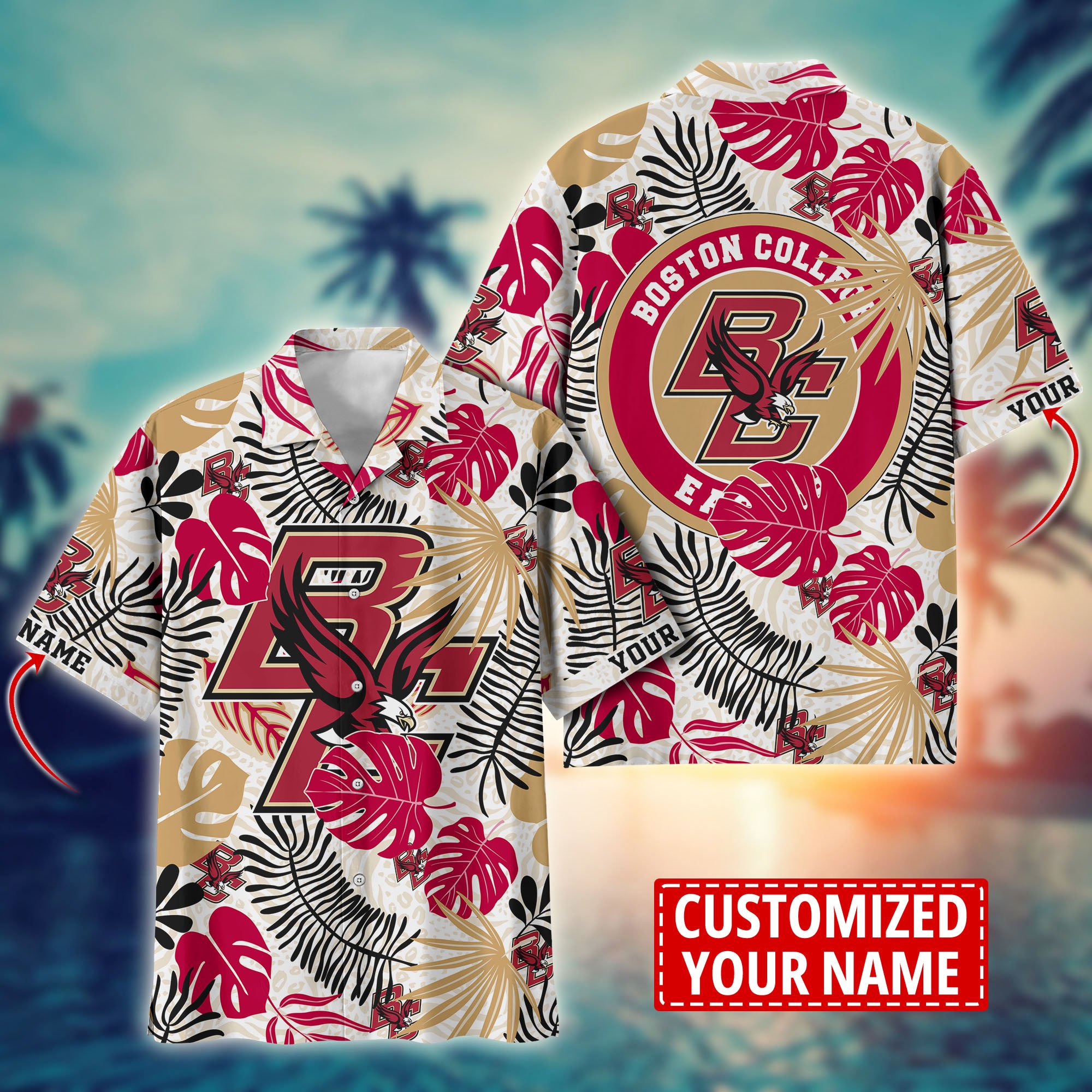 Boston College Eagles Custom Aloha Shirt Trending Summer. Gift For Fan H58296