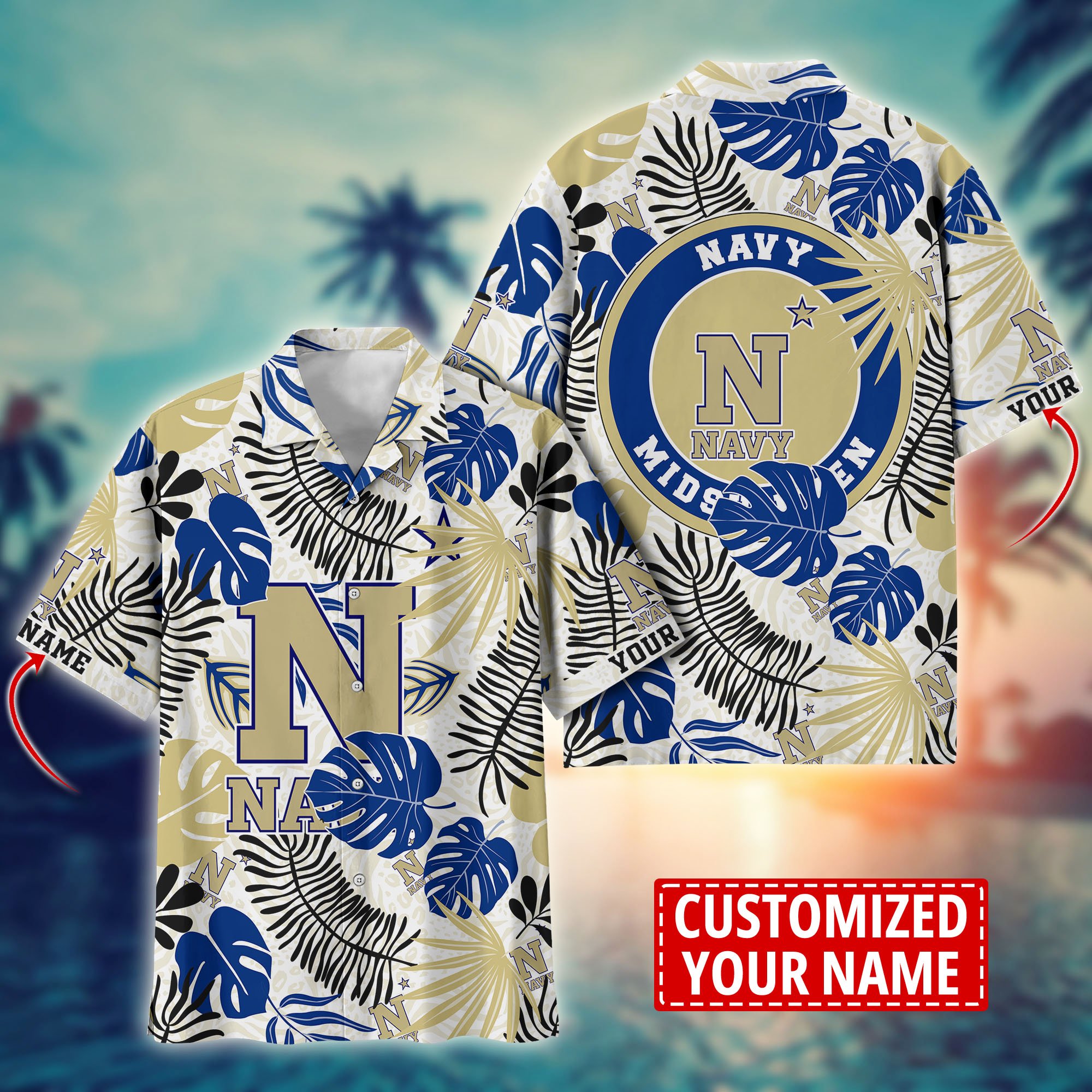 Navy Midshipmen Custom Aloha Shirt Trending Summer. Gift For Fan H58296